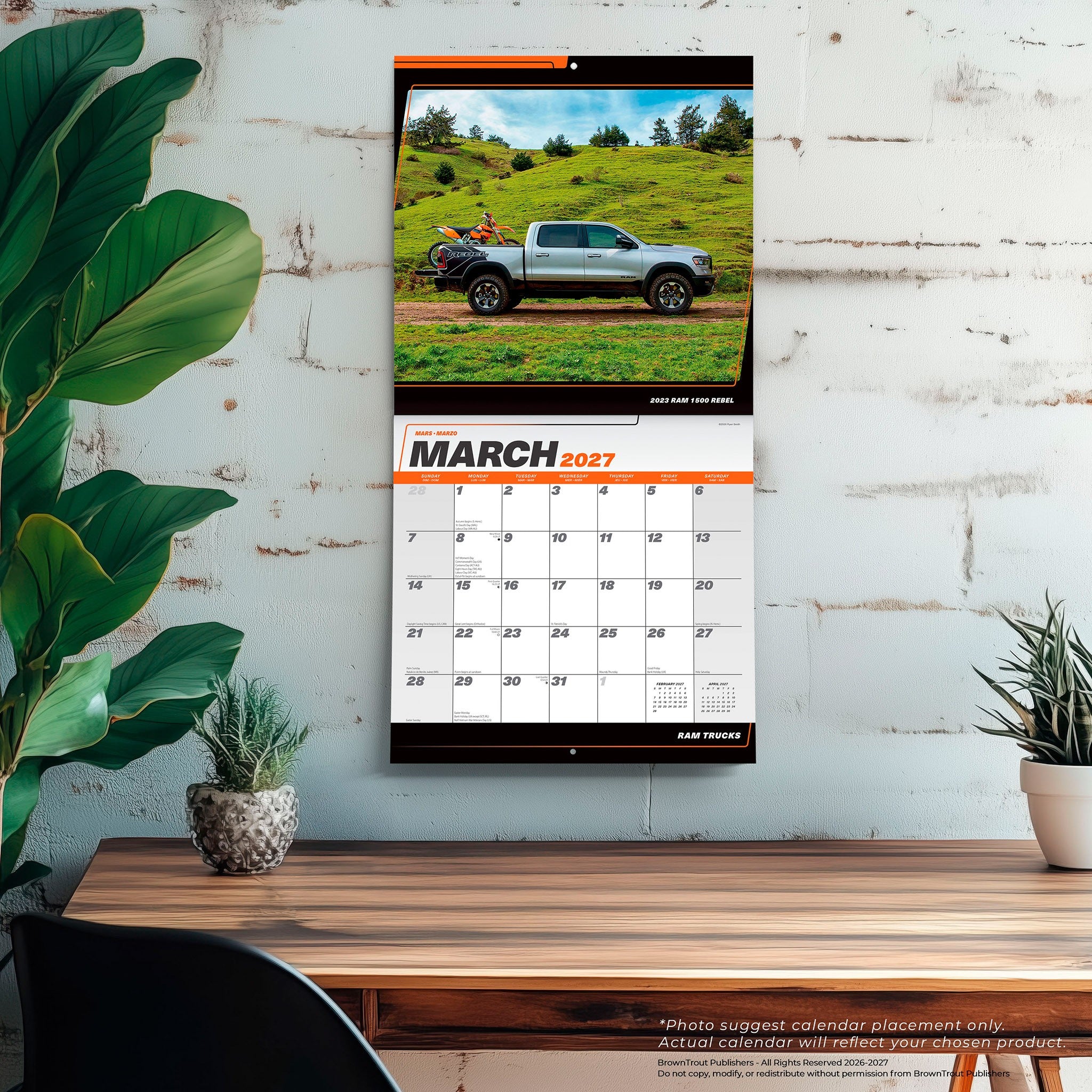 Ram Trucks 2027 Wall Calendar