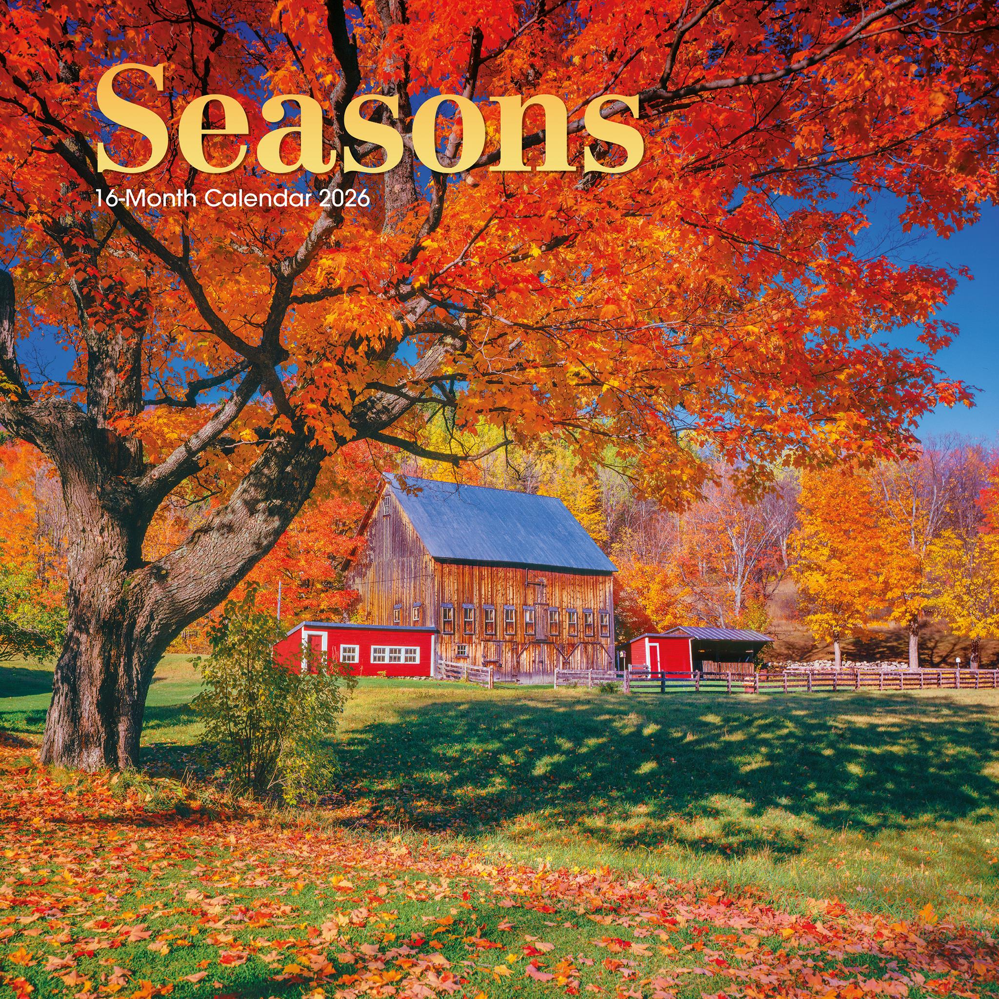 Calendrier mural des saisons 2026