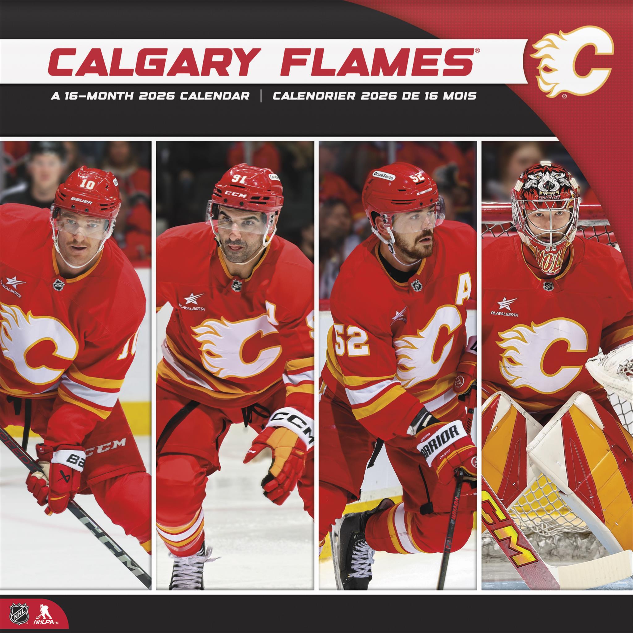 Calendrier mural bilingue 2026 des Flames de Calgary de la LNH