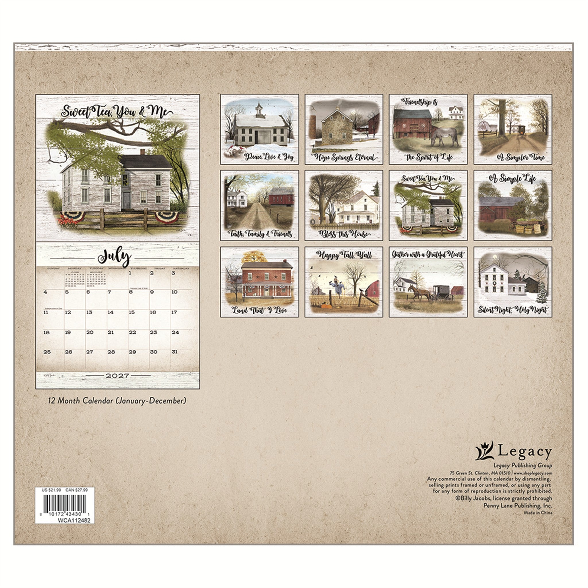 Calendrier mural Ferme 2027