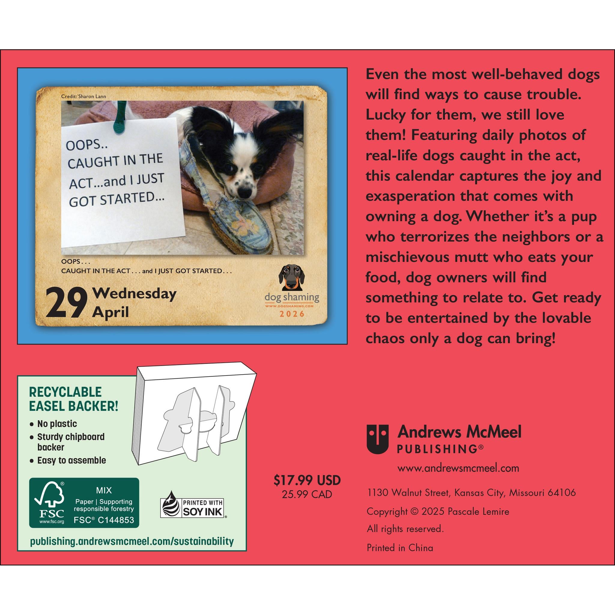 Dog Shaming 2026 Box Calendar