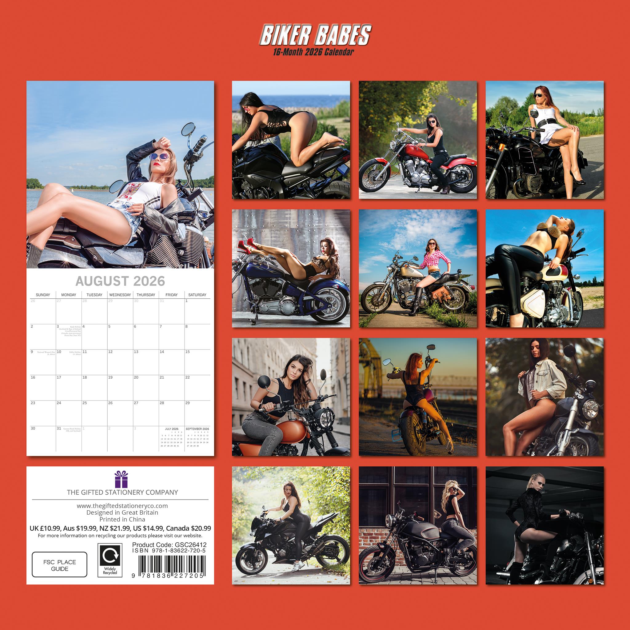 Calendrier mural Biker Babes 2026