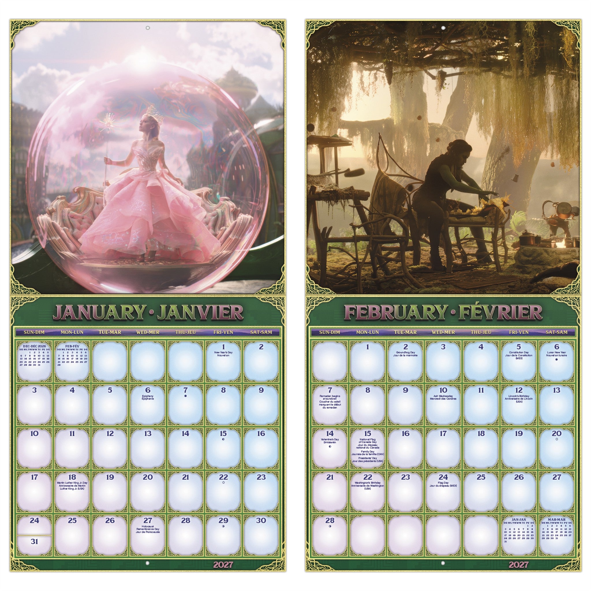 Wicked: Calendrier mural Pour le Bien 2027