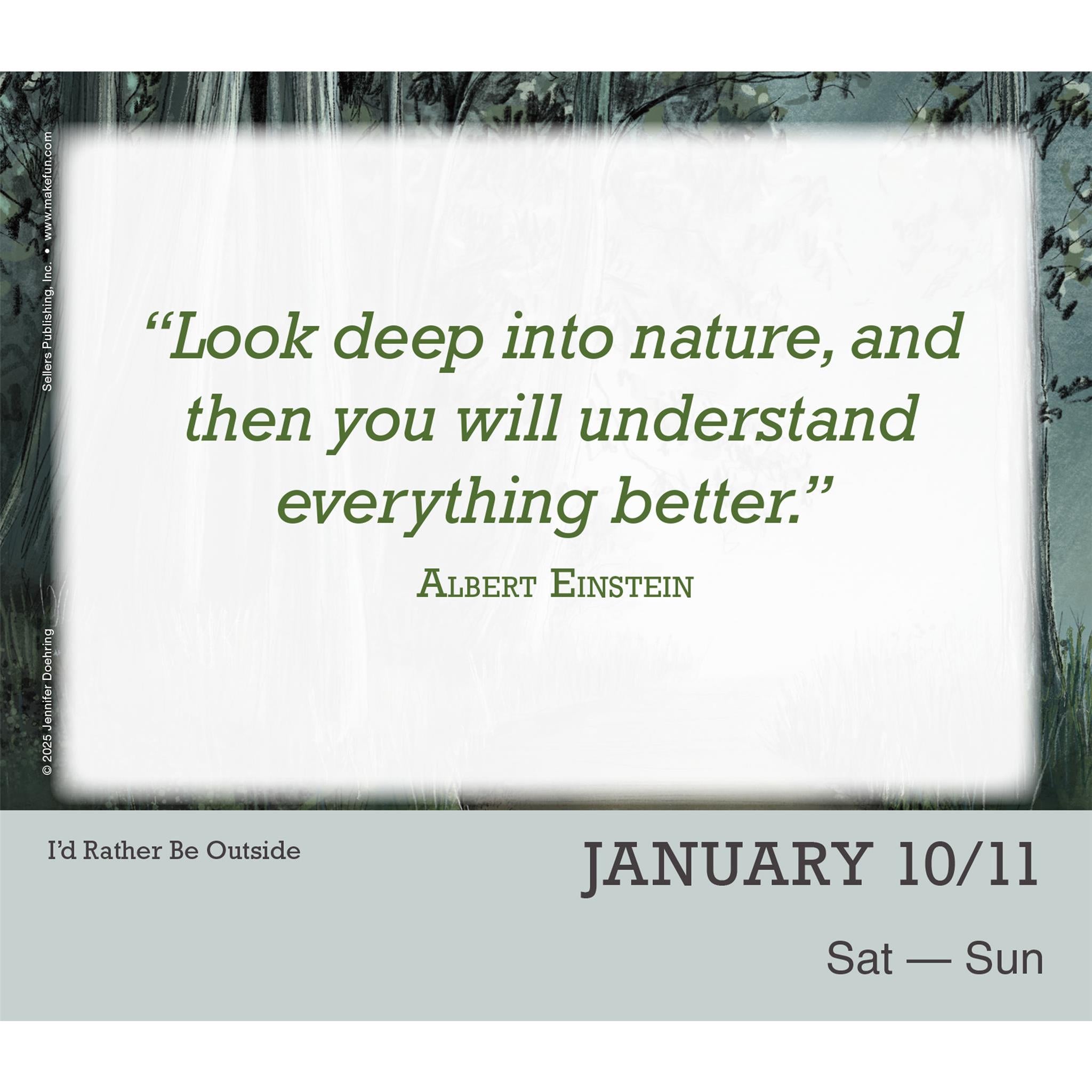 Calendrier « Je préférerais être dehors » 2026 - Disponible uniquement en ligne