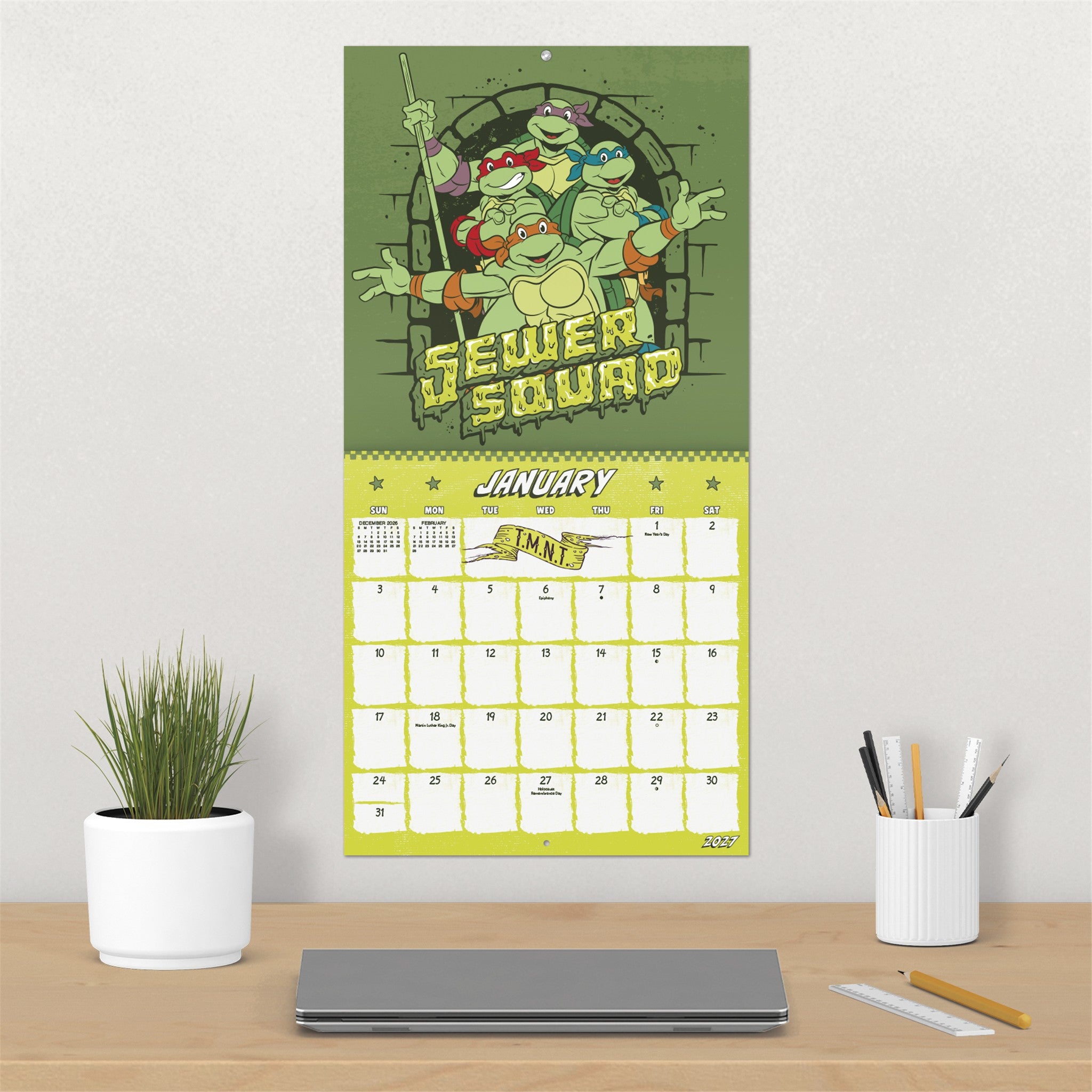 Calendrier mural Tortues Ninja 2027