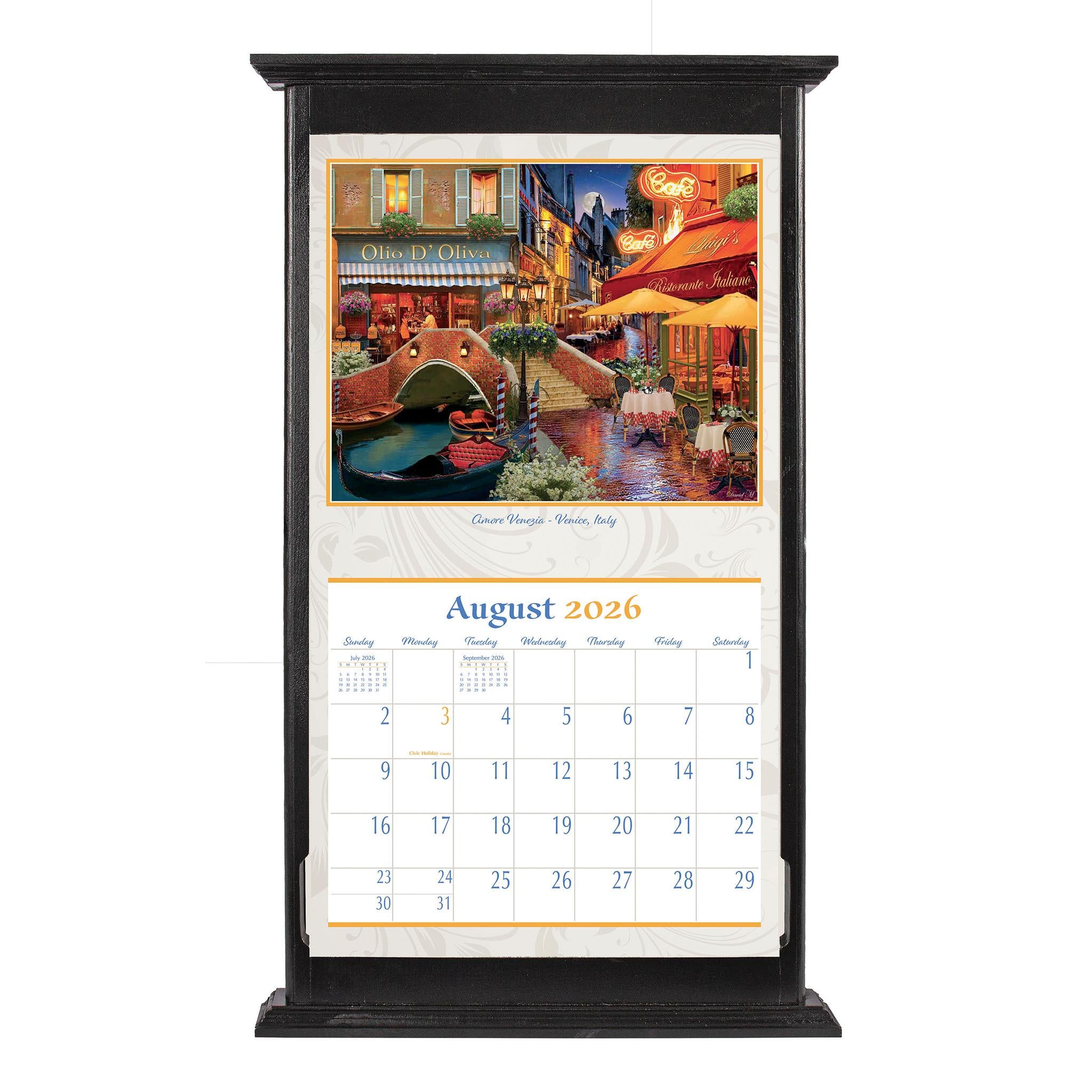 Calendrier mural des vacances en Europe 2026 - Disponible uniquement en ligne