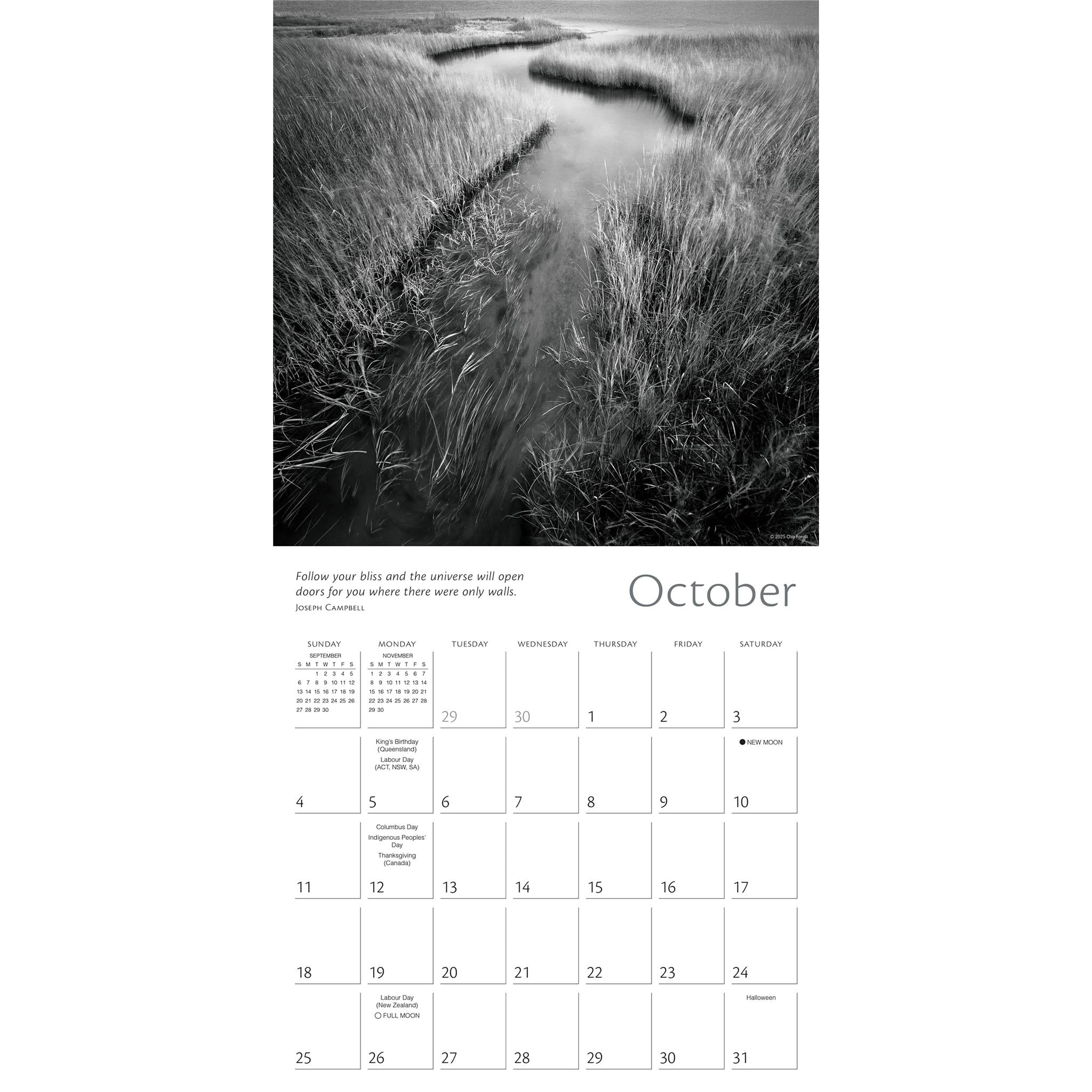 Calendrier mural Zen of Nature 2026 - Disponible uniquement en ligne