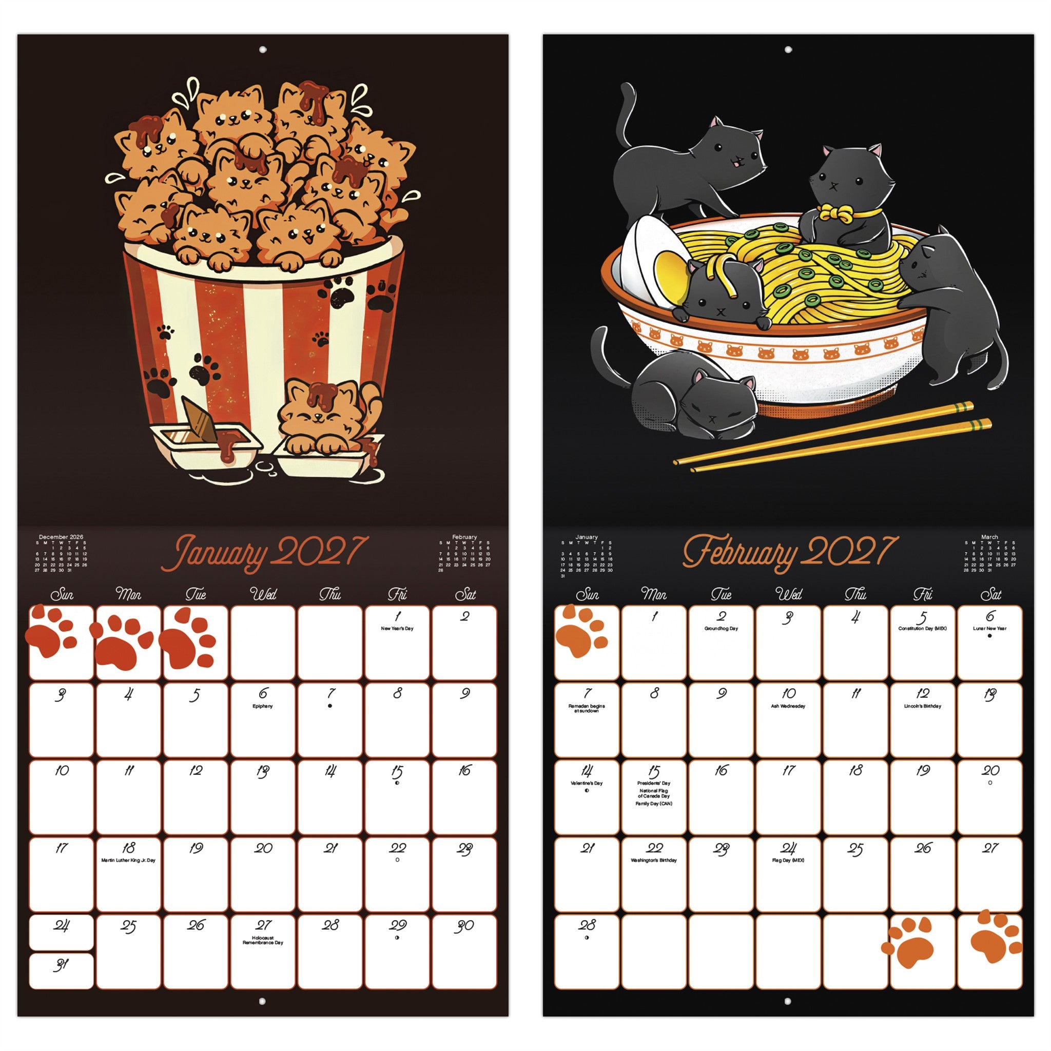 Cat Food 2027 Wall Calendar - Online Only