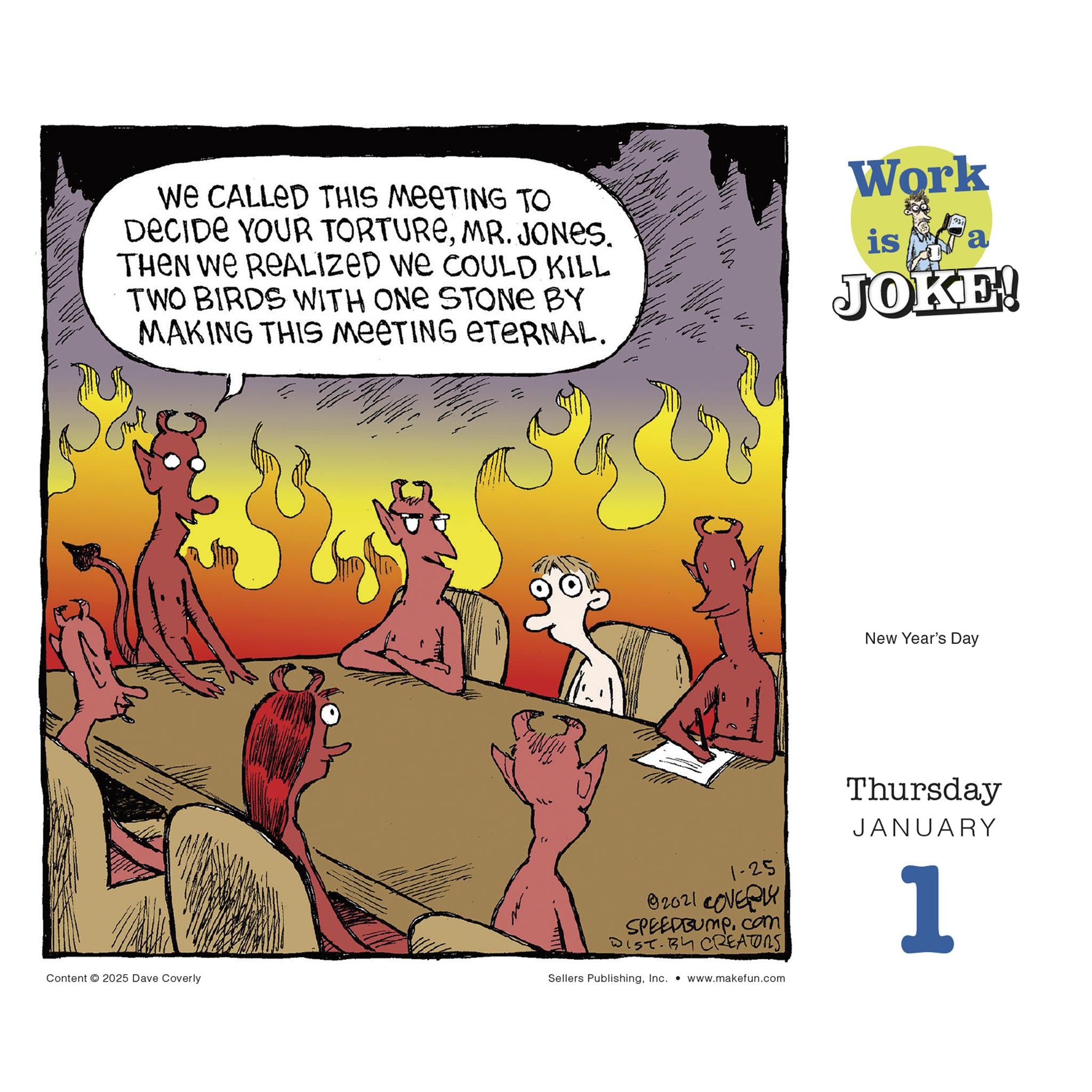 Le travail, c'est une blague : calendrier quotidien humoristique du bureau 2026