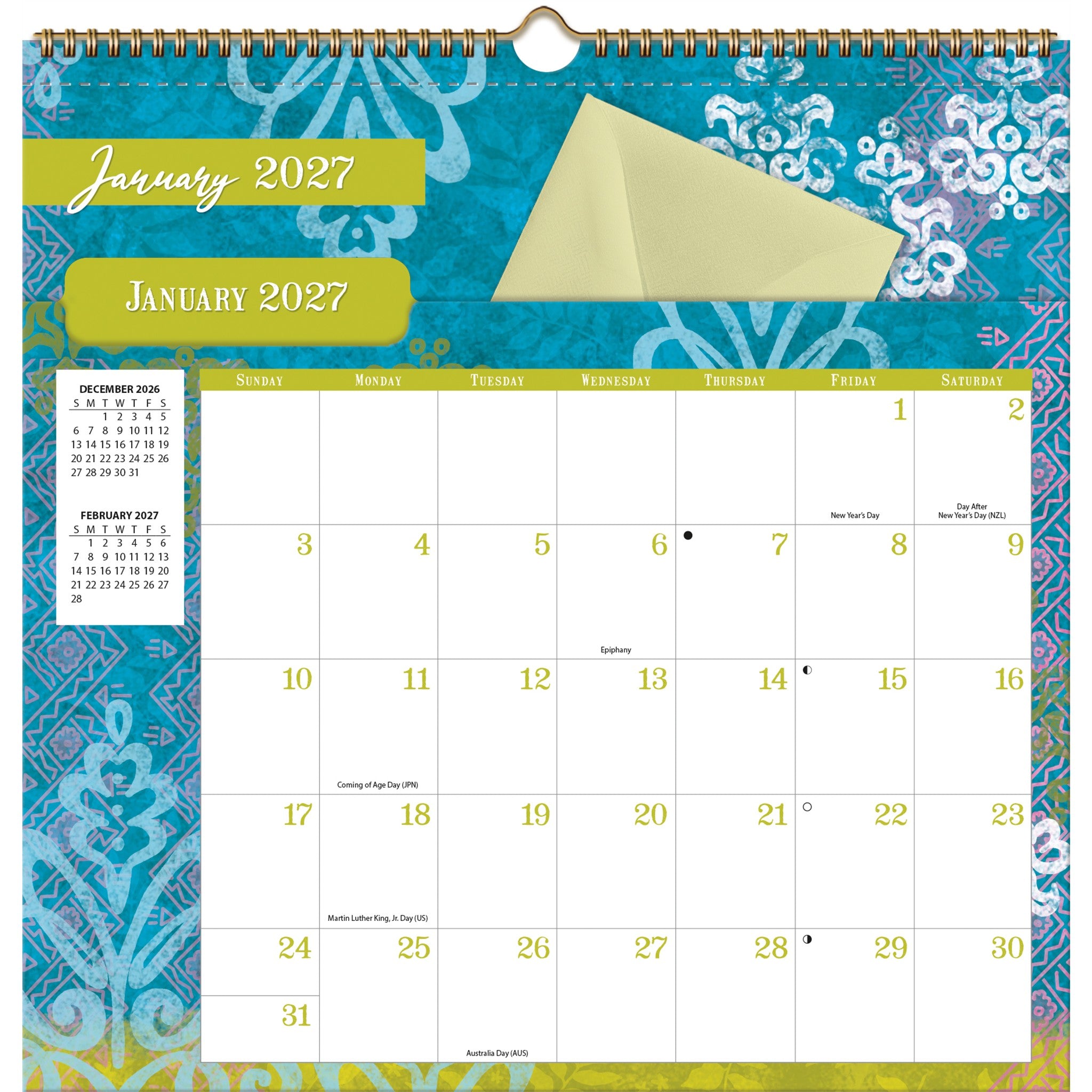 Calendrier mural Bohème File It 2027