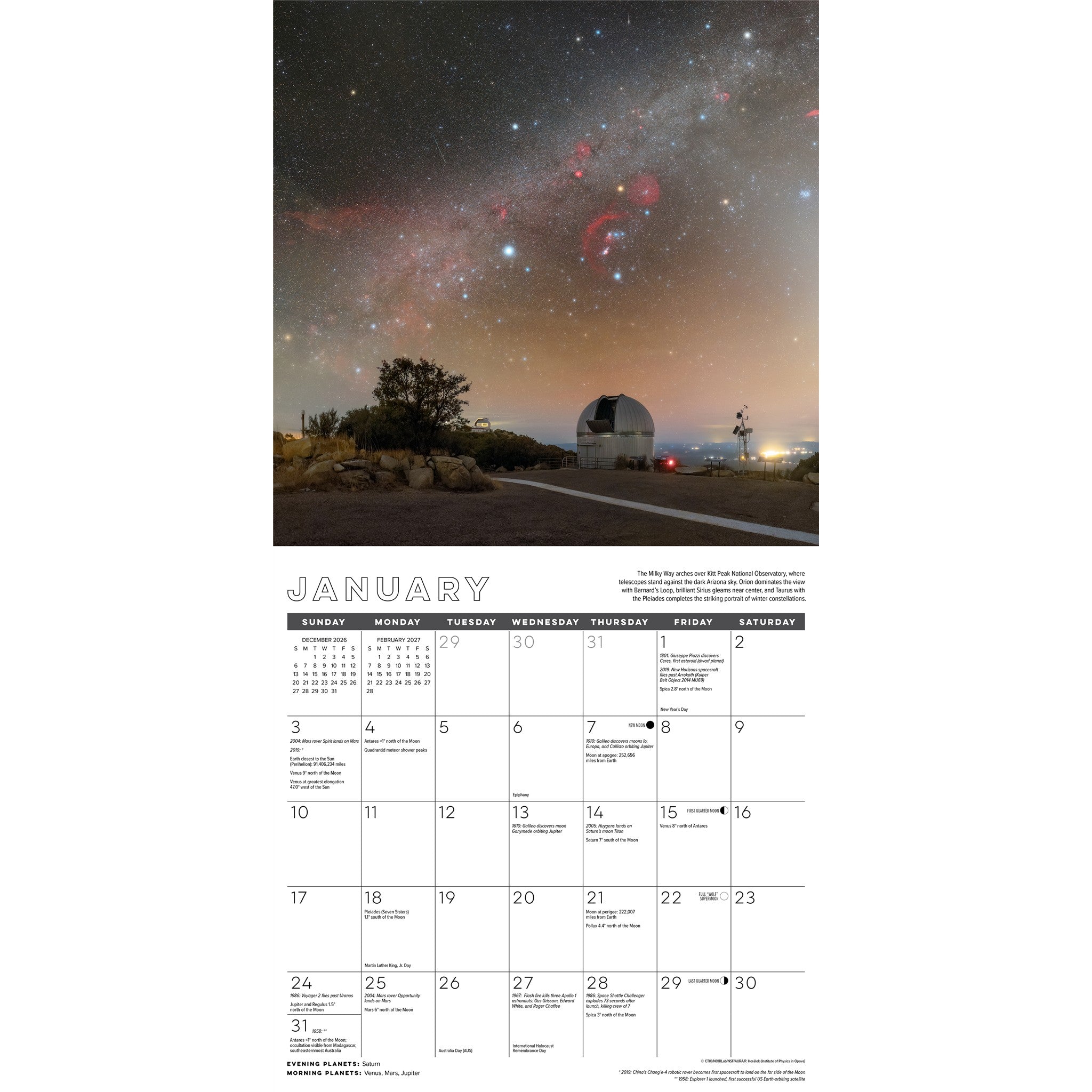 Astronomy 2027 Wall Calendar