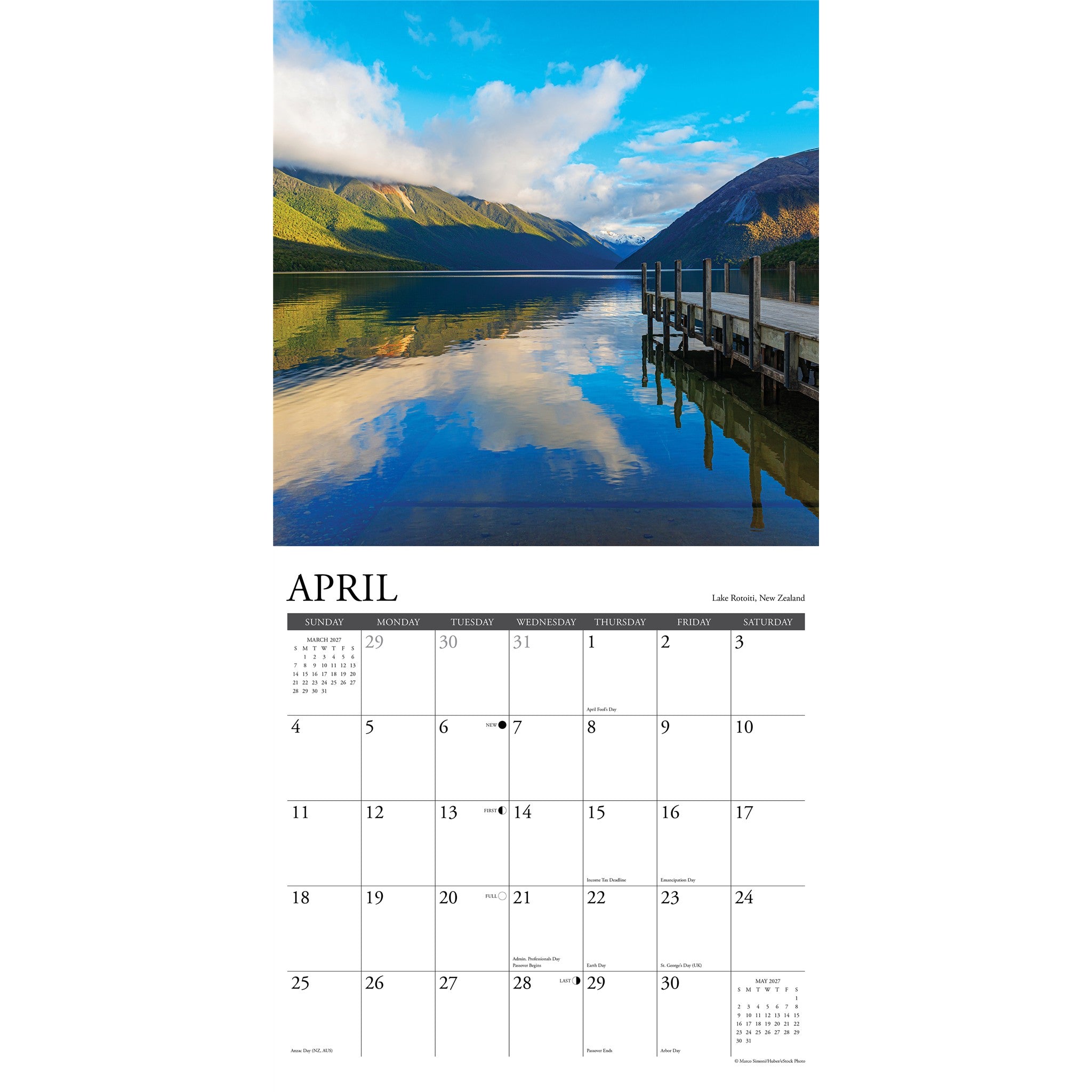 Lake View 2027 Wall Calendar