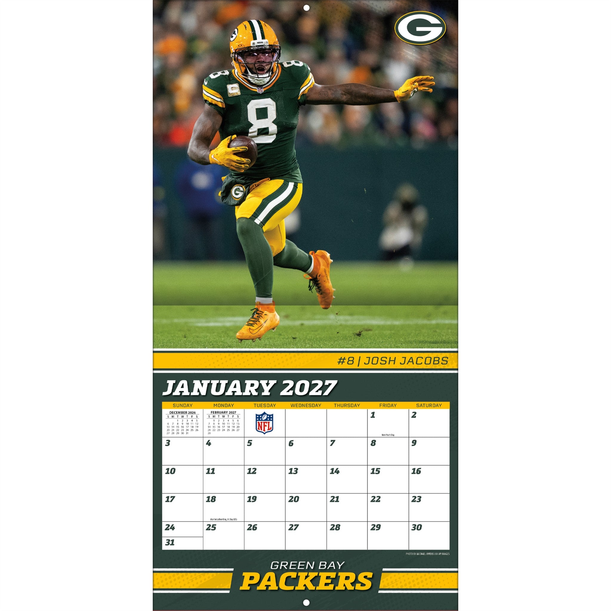 NFL Green Bay Packers 2027 Mini Calendar - Online Only