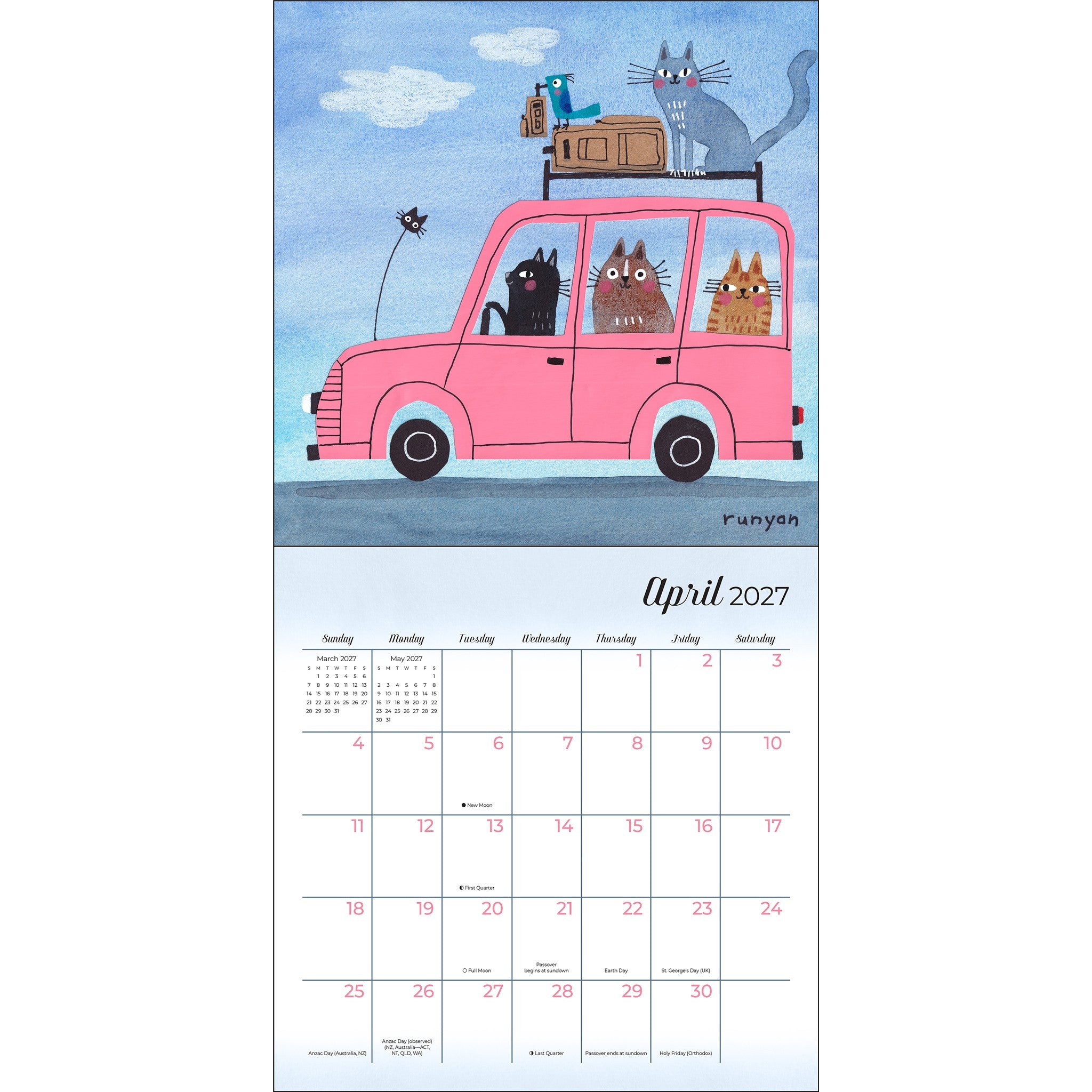 Feline 2027 Mini Calendar