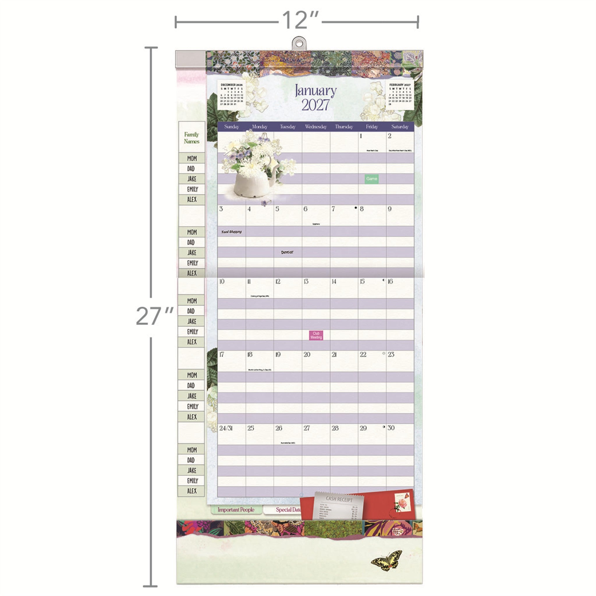 Calendrier mural 2026-2027 Jardins botaniques