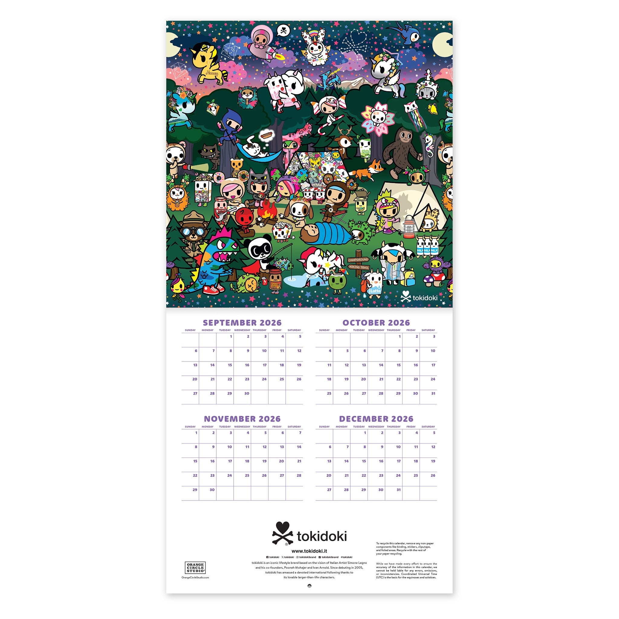 tokidoki 2027 Mini Calendar