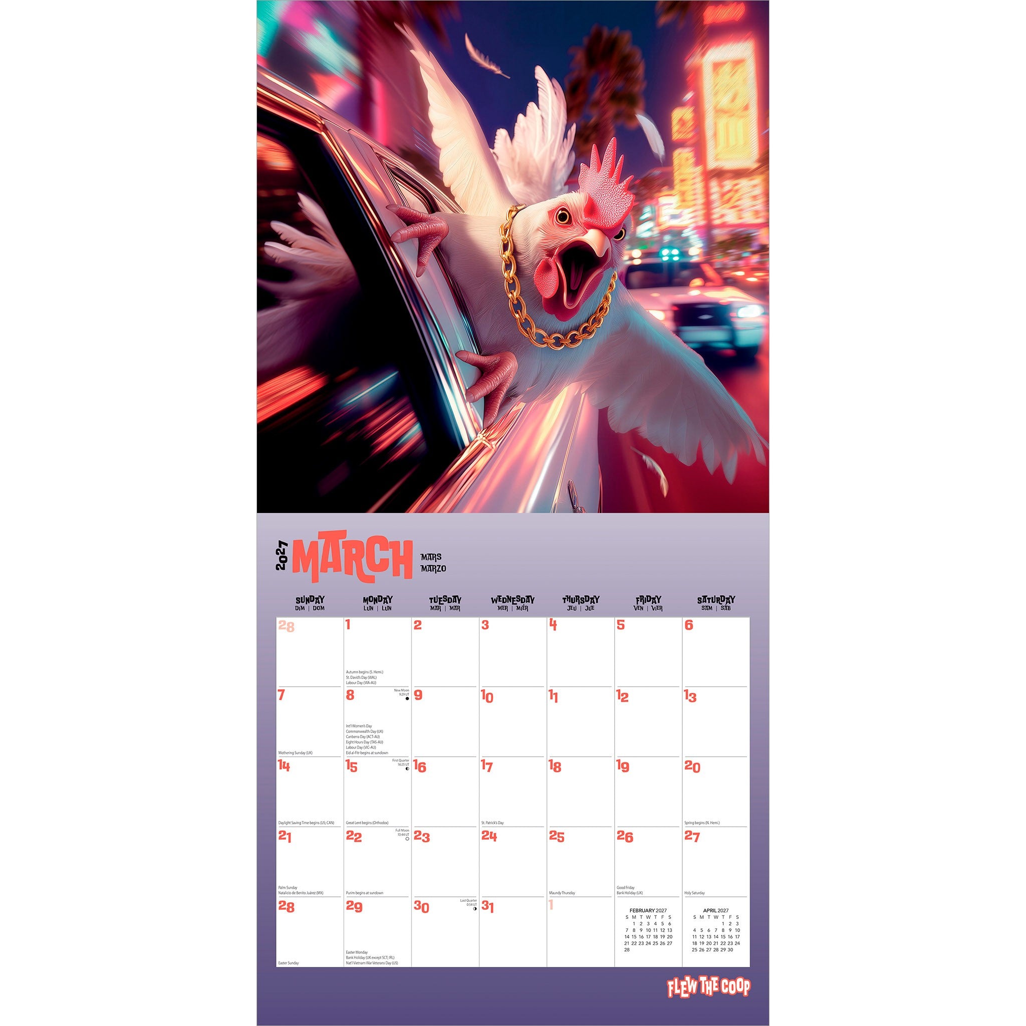 Flew the Coop 2027 Wall Calendar