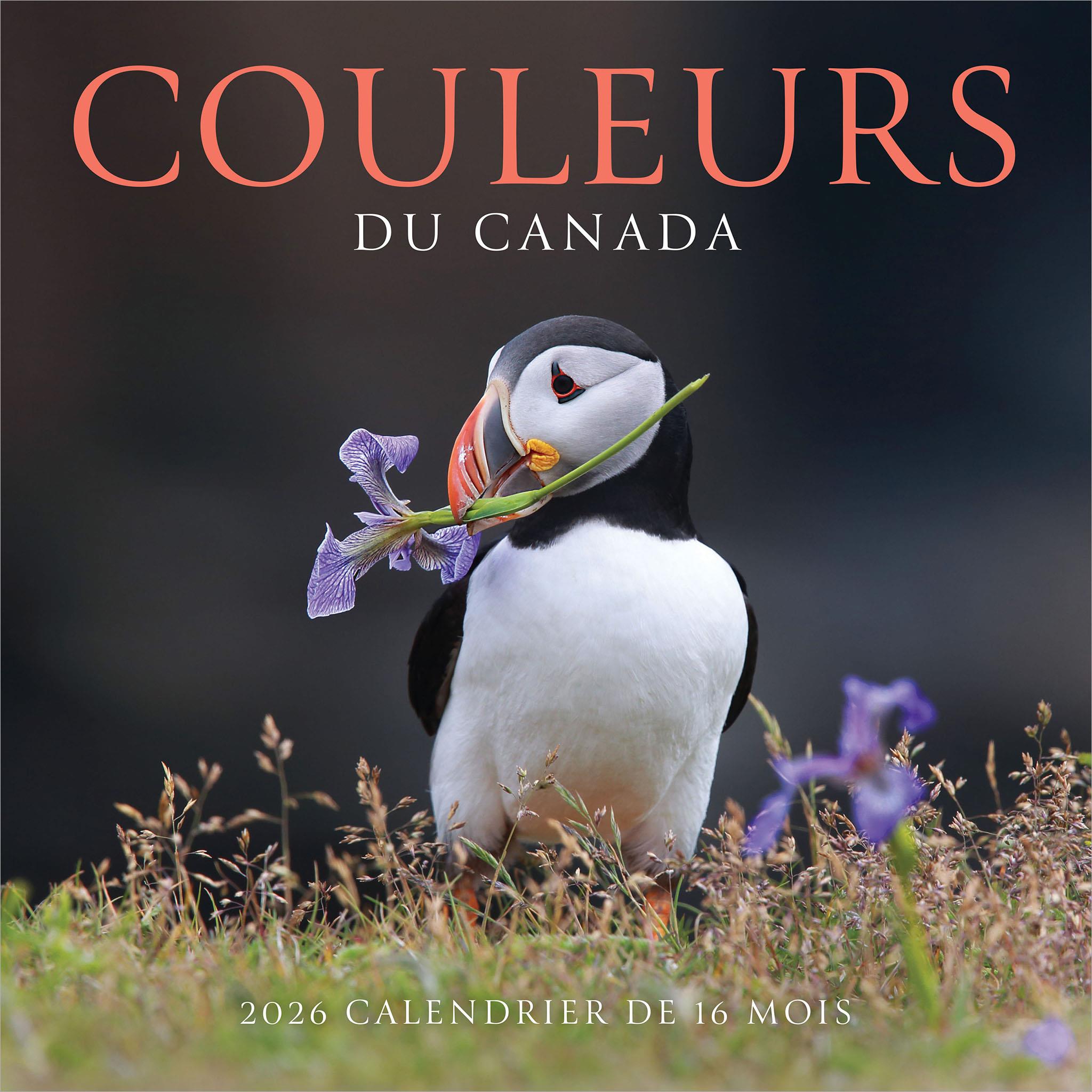 Calendrier mural Couleurs du Canada 2026 - Disponible en ligne seulement (français)