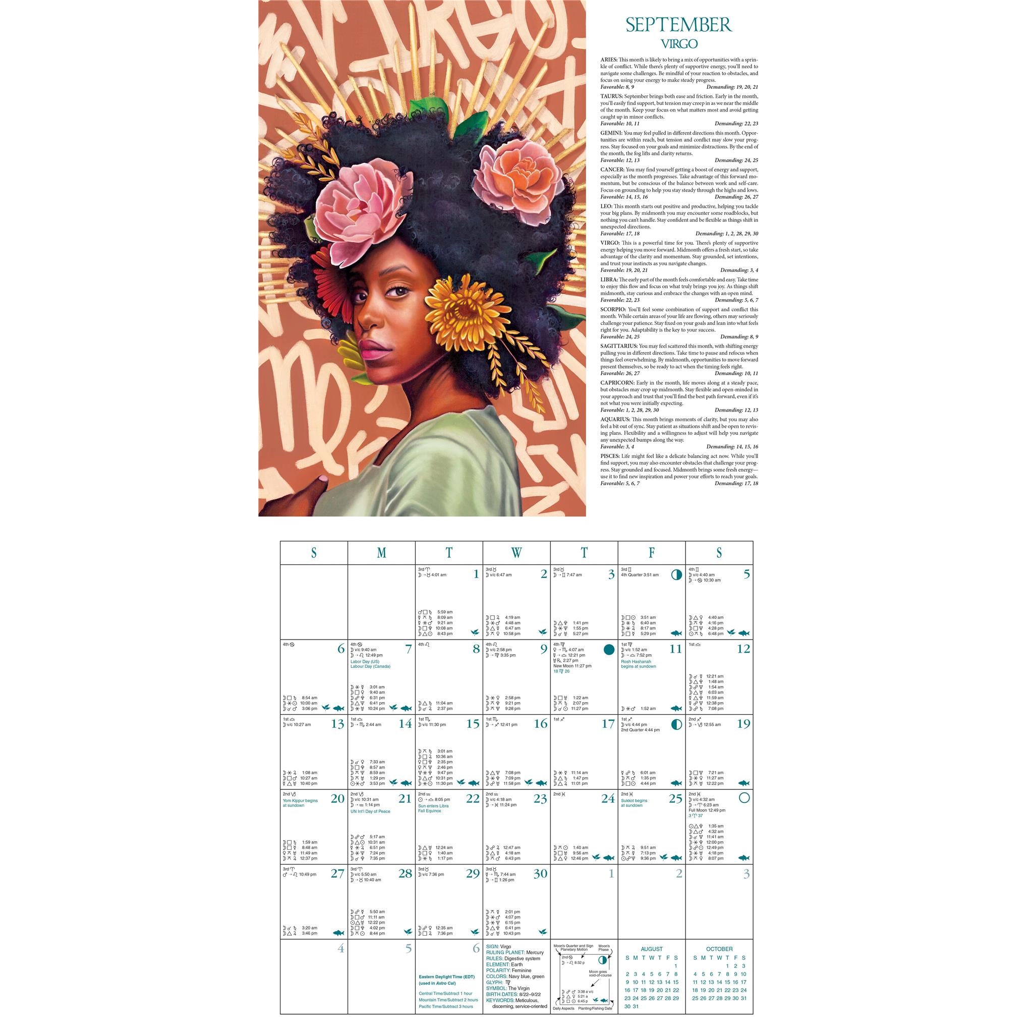 Astrological 2026 Wall Calendar