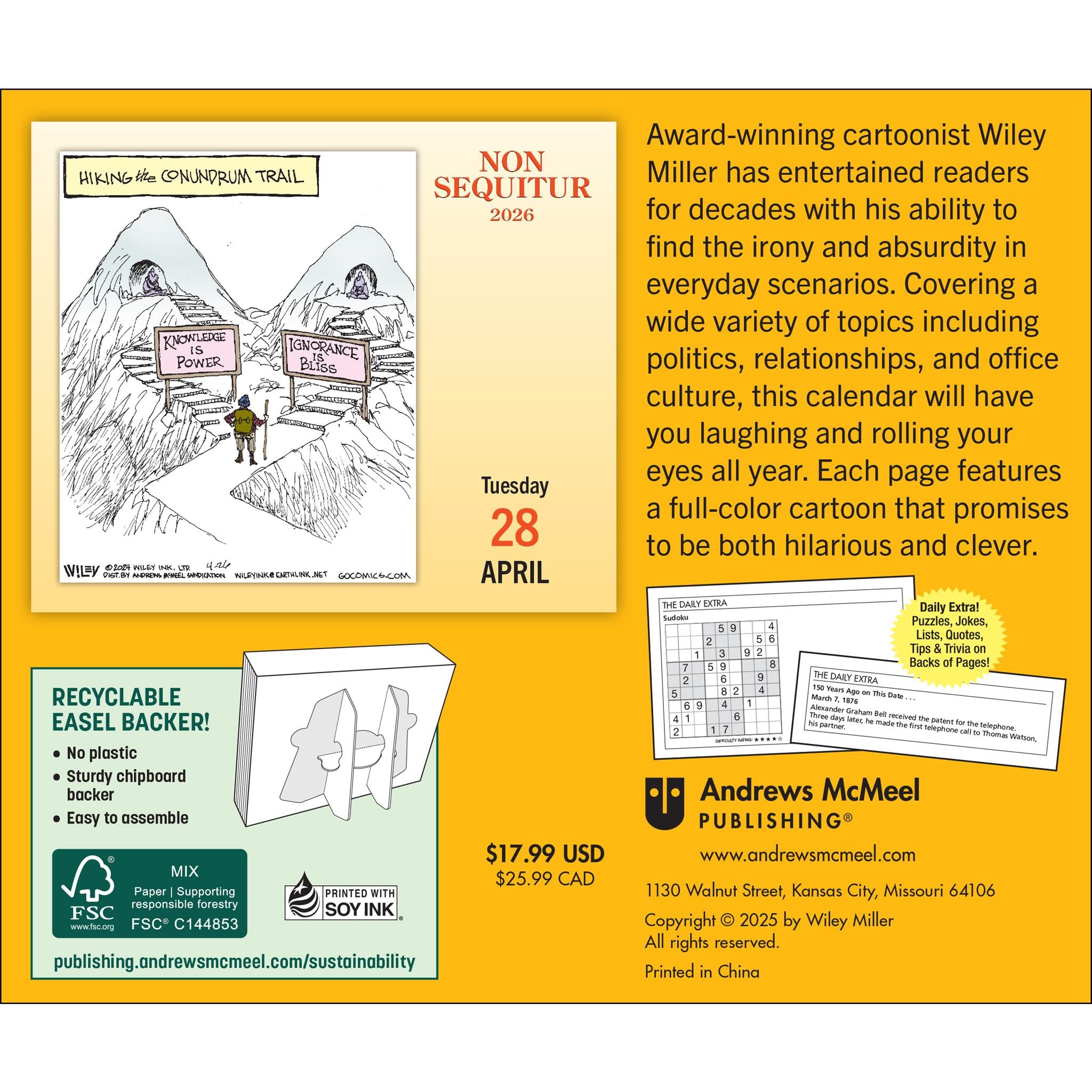 Non Sequitur 2026 Box Calendar