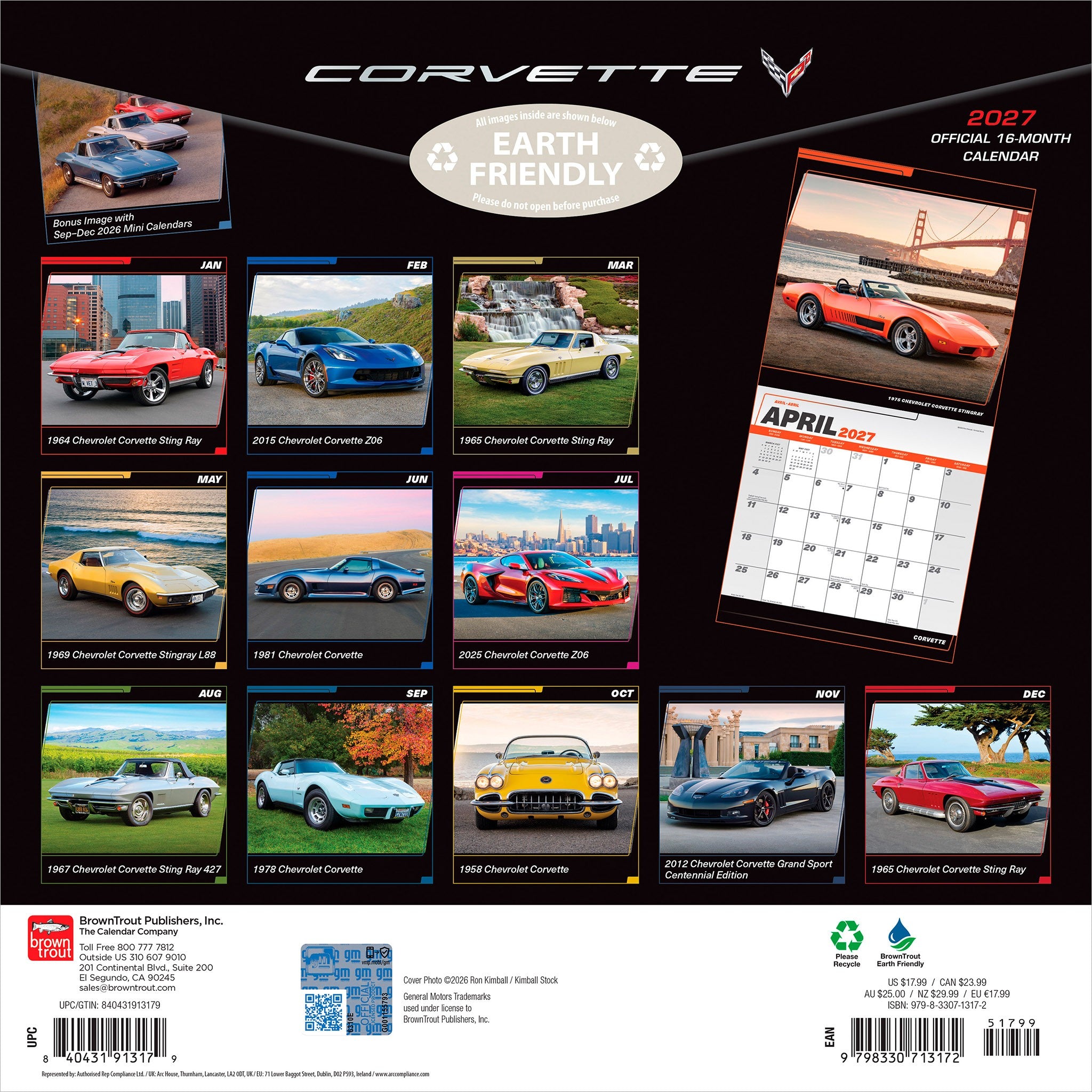 Corvette 2027 Wall Calendar