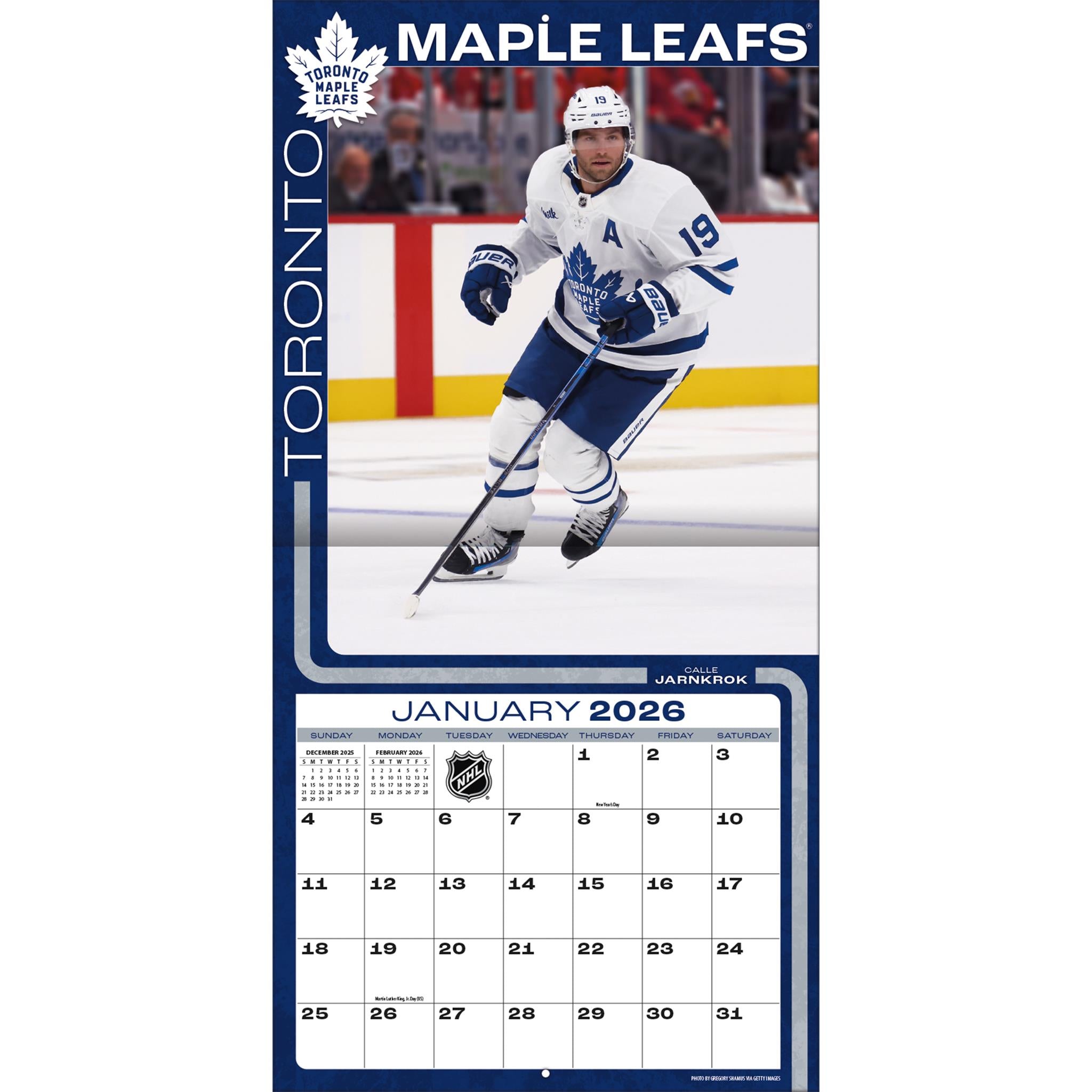Mini-calendrier 2026 des Maple Leafs de Toronto (NHL)