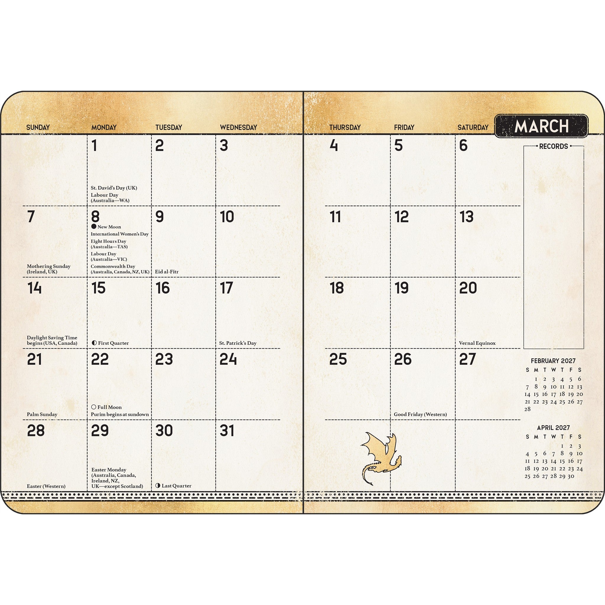 Fourth Wing 2027 Engagement Calendar