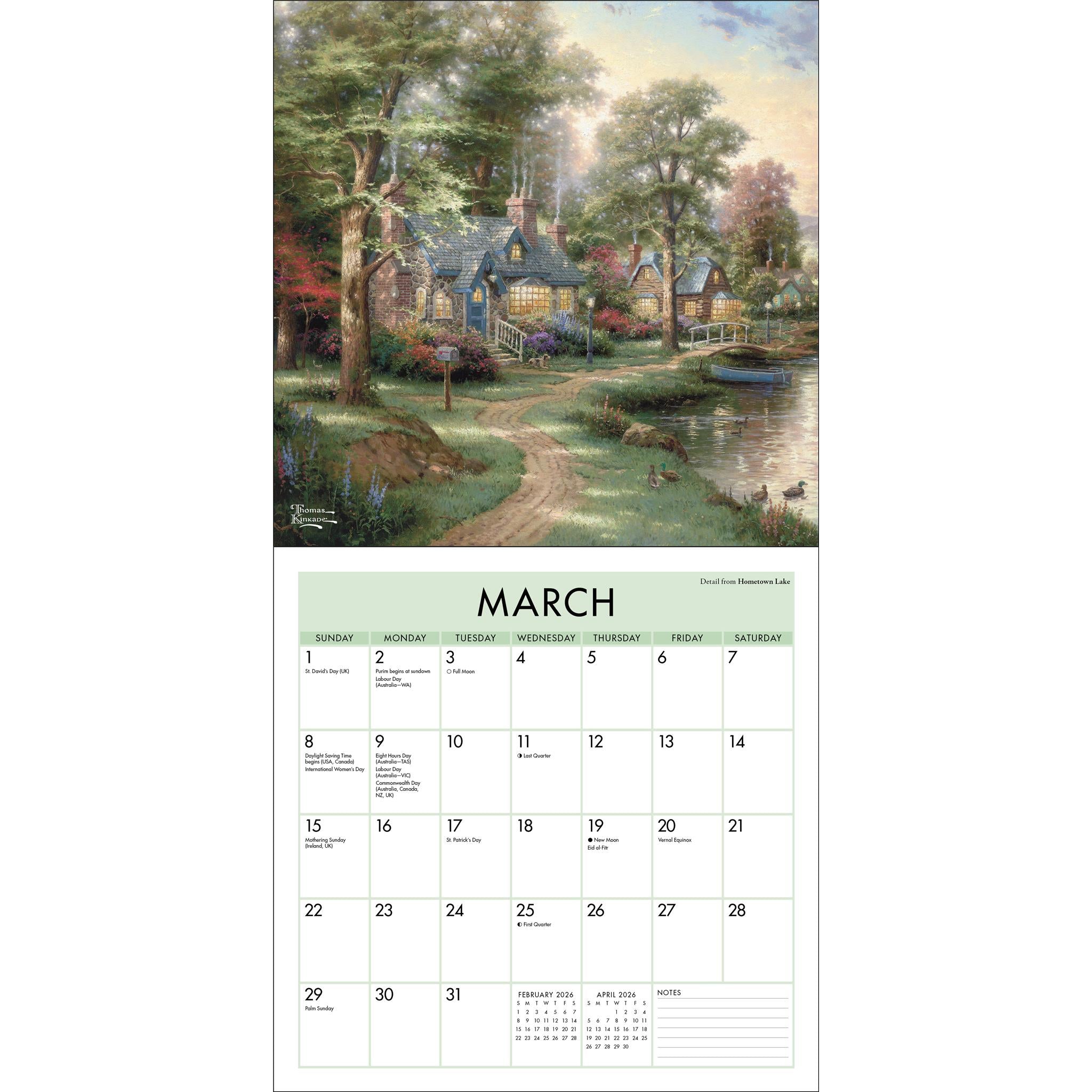Kinkade Studios 2026 Mini Calendar