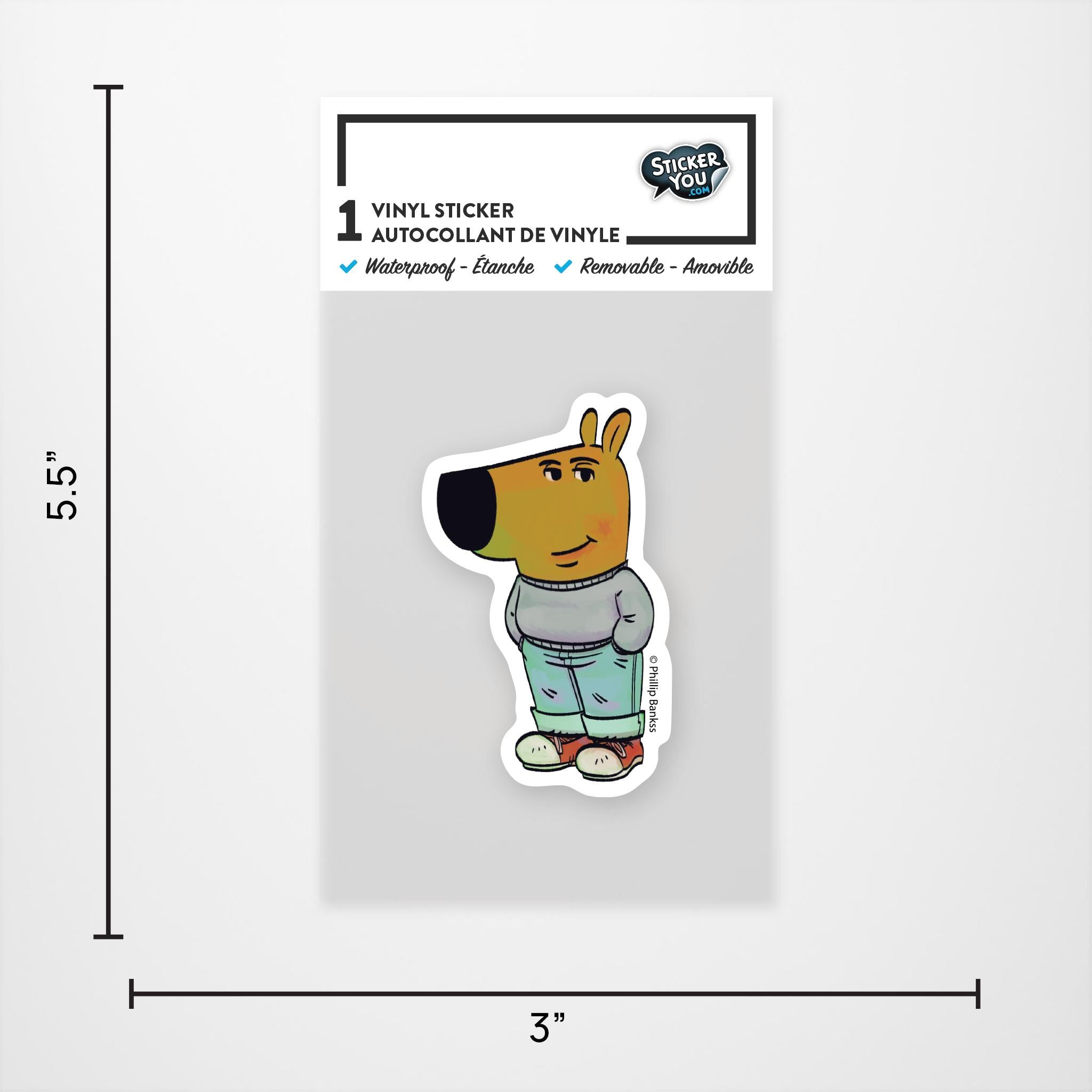 Autocollant vinyle Chill Guy