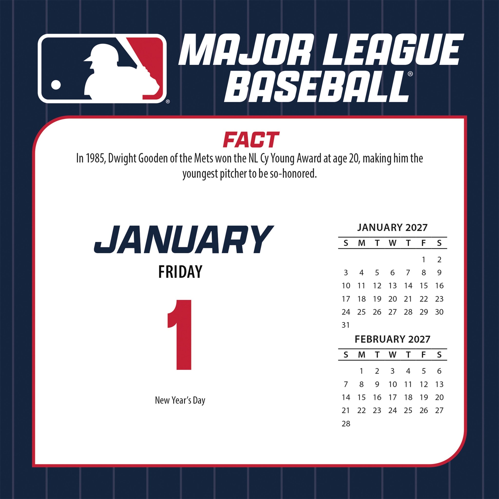 MLB All Team 2027 Box Calendar