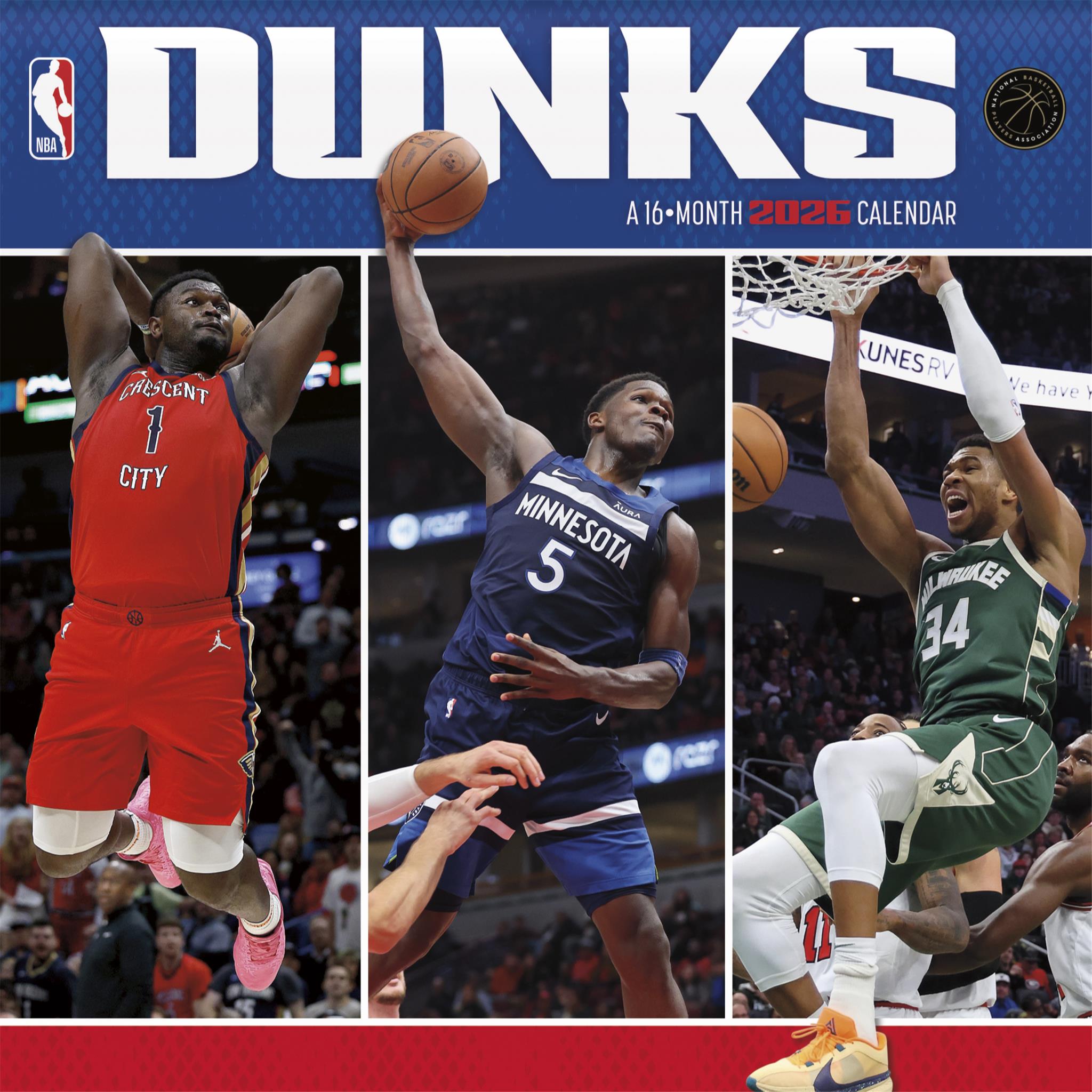 Calendrier mural NBA Dunks 2026