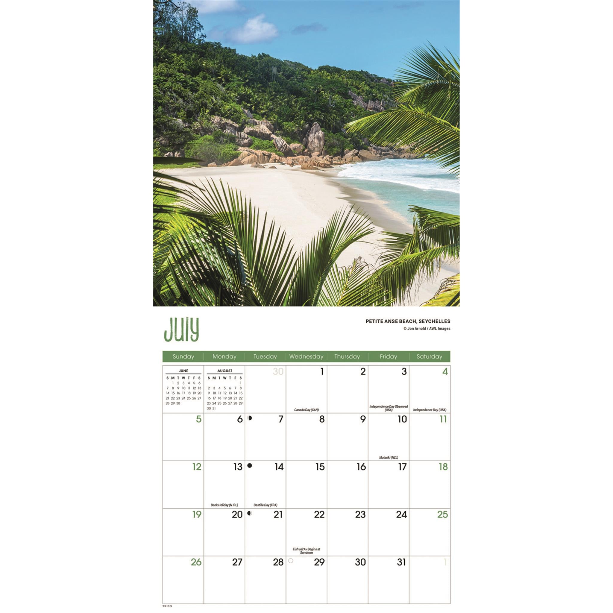 Mini-calendrier des plages 2026