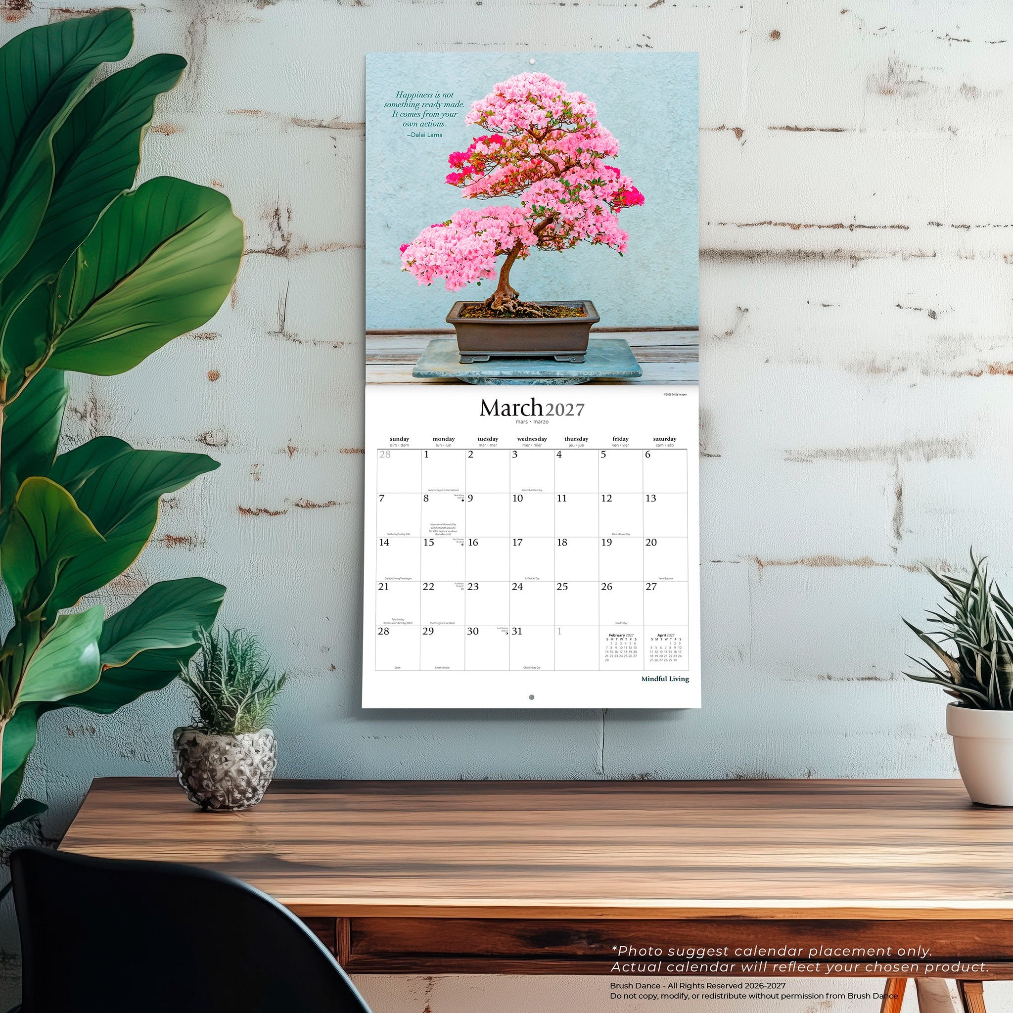 Mindful Living 2027 Wall Calendar