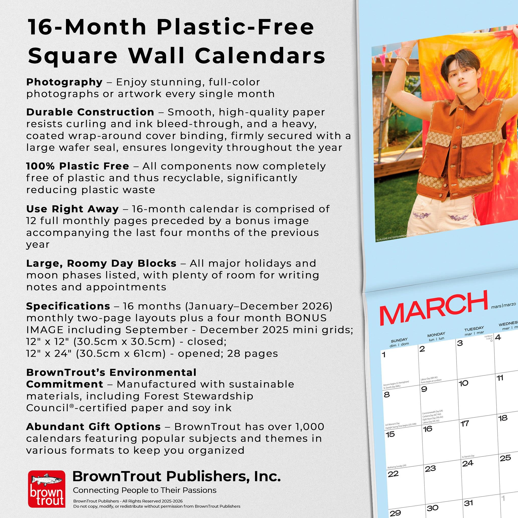 Calendrier mural Seventeen 2026