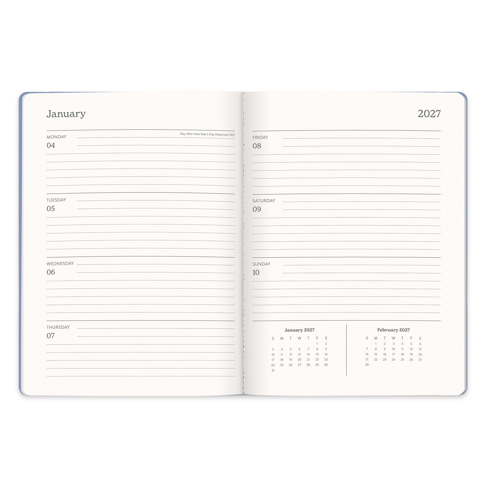 Pressed in Blue Casey 2027 Engagement Calendar