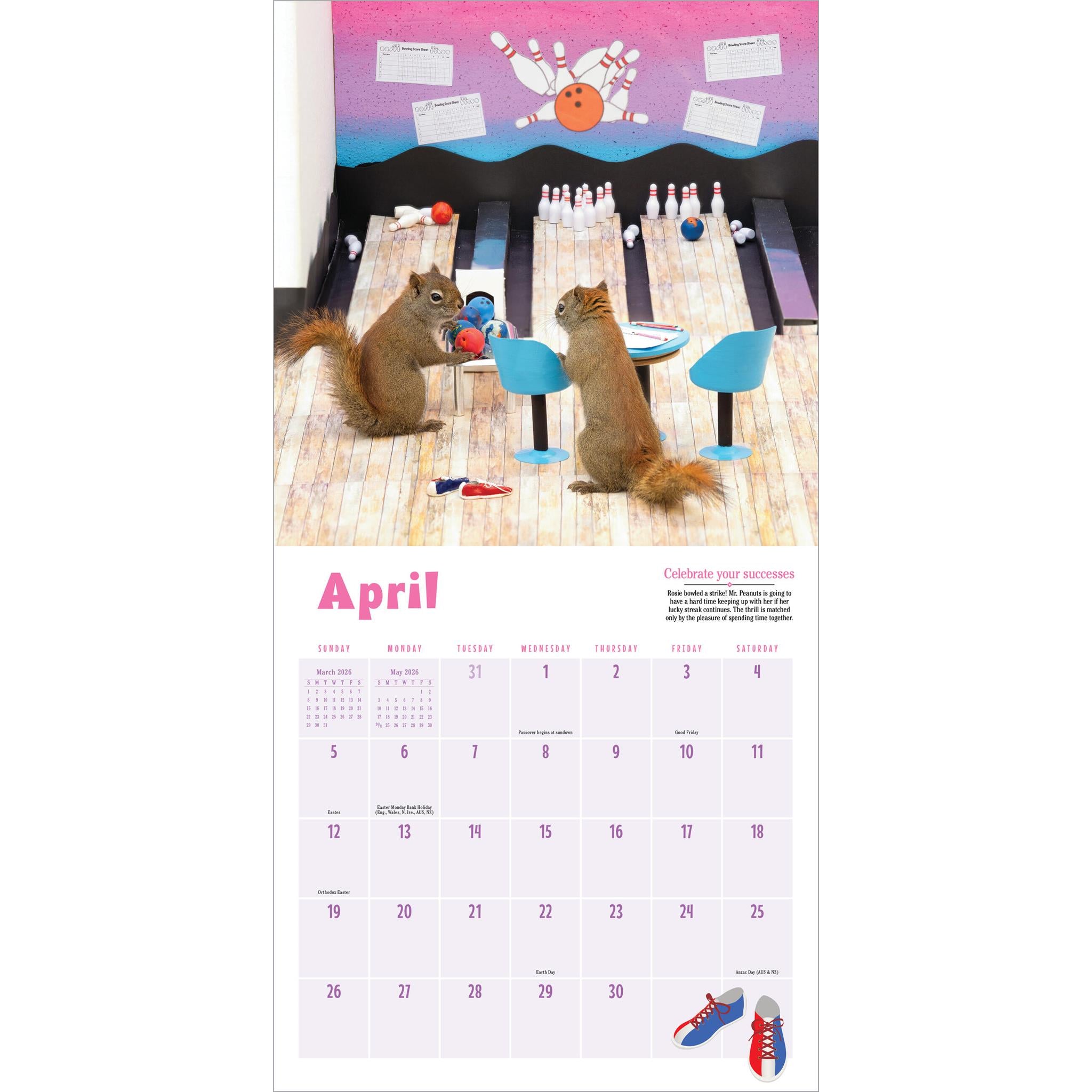 Secret Life Of Squirrels 2026 Wall Calendar