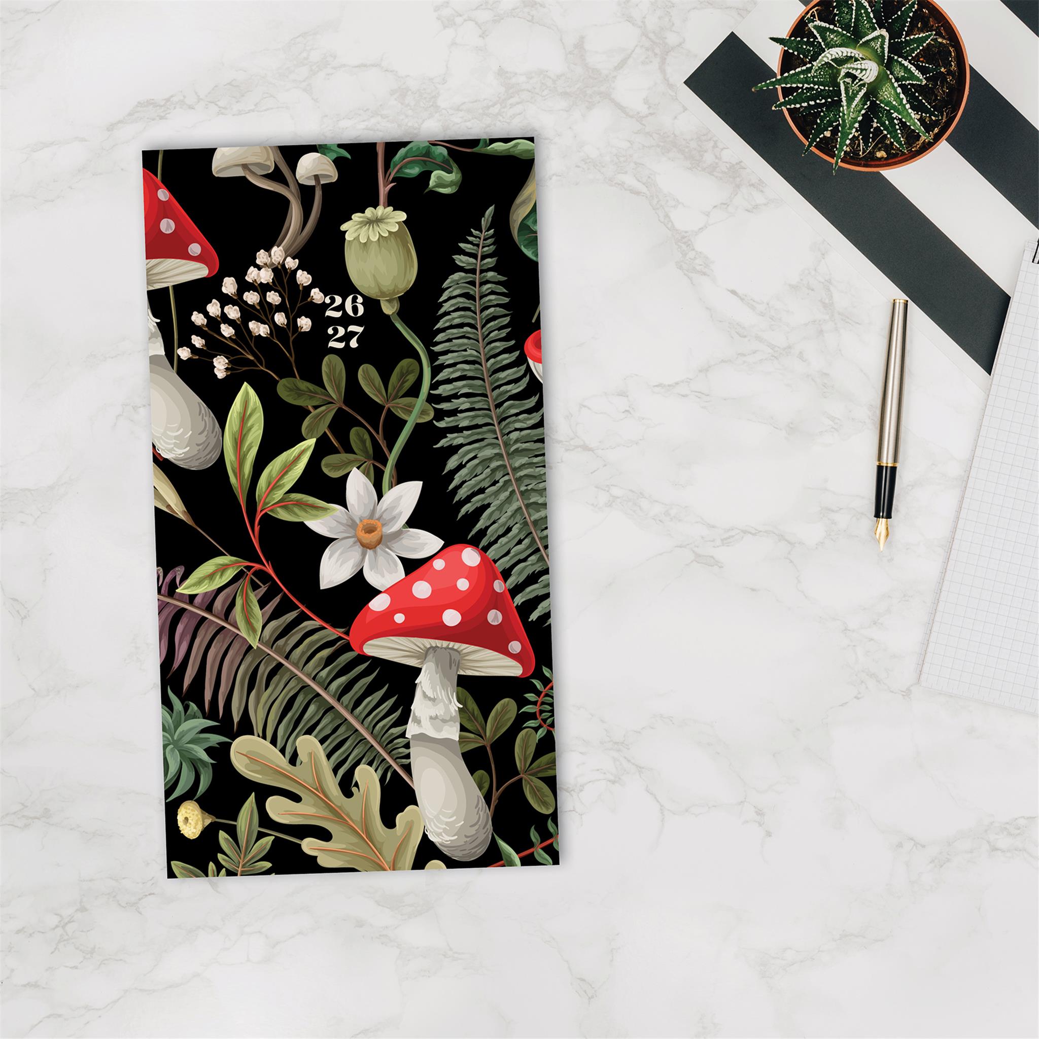 Mushrooms 2026 2 Yr Pocket Planner Calendar