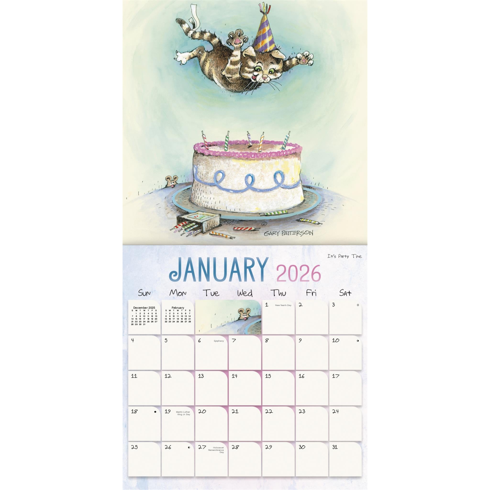 Mini-calendrier des chats de Gary Patterson 2026