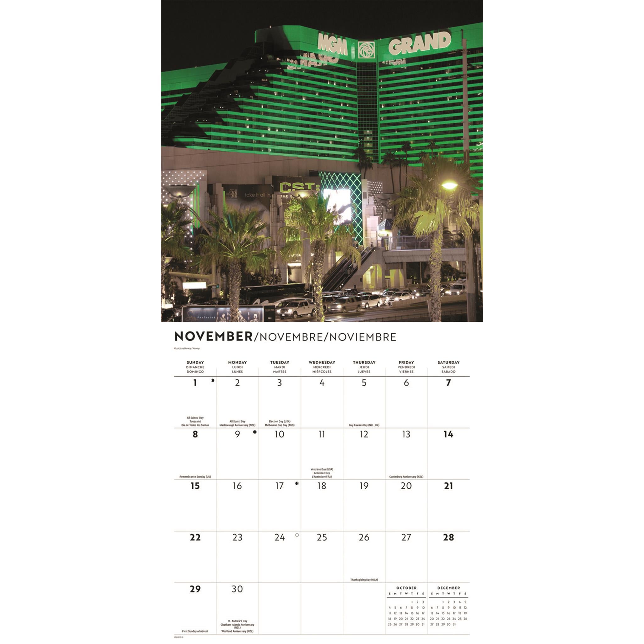 Vegas Lux 2026 Wall Calendar