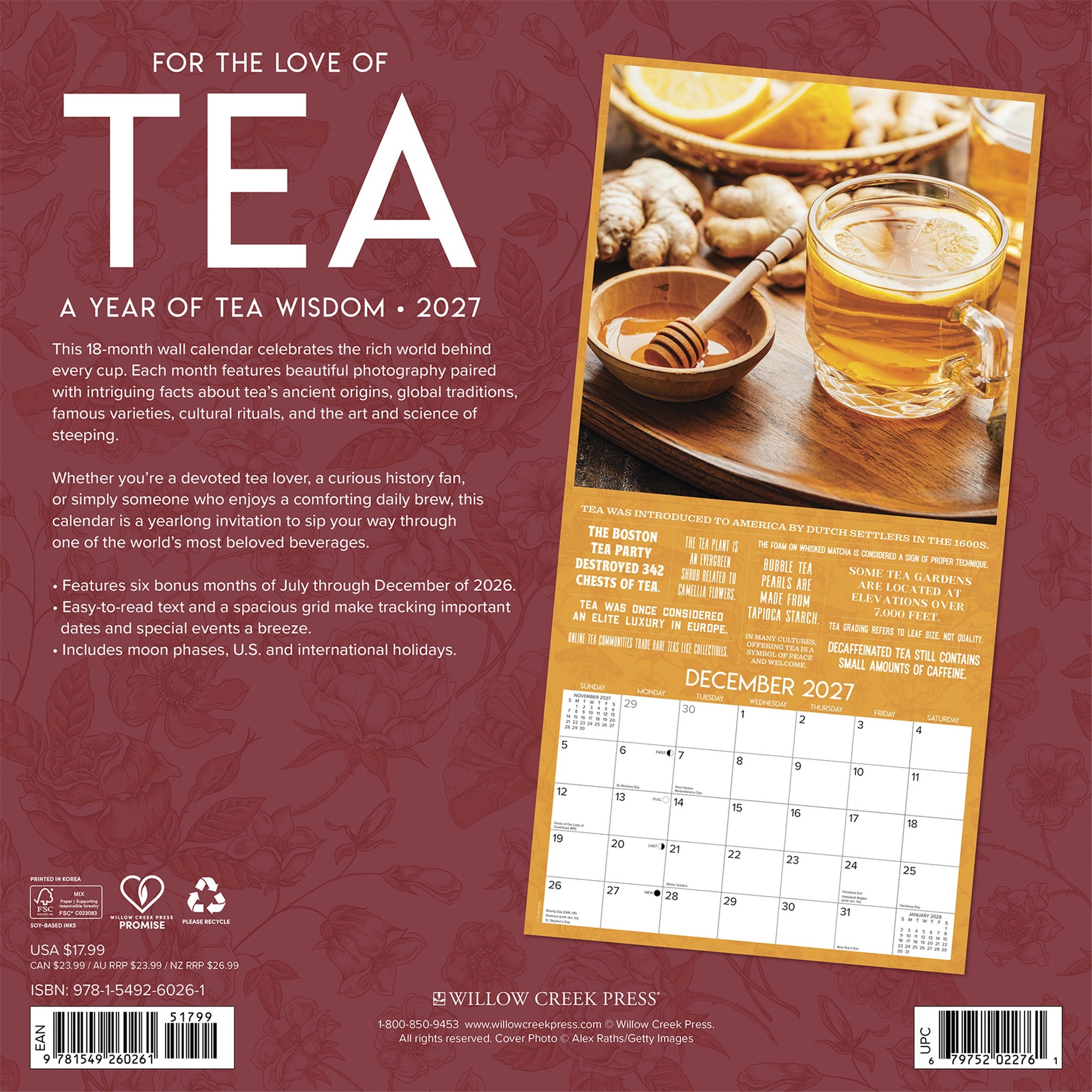 For the Love of Tea 2027 Wall Calendar - Online Only