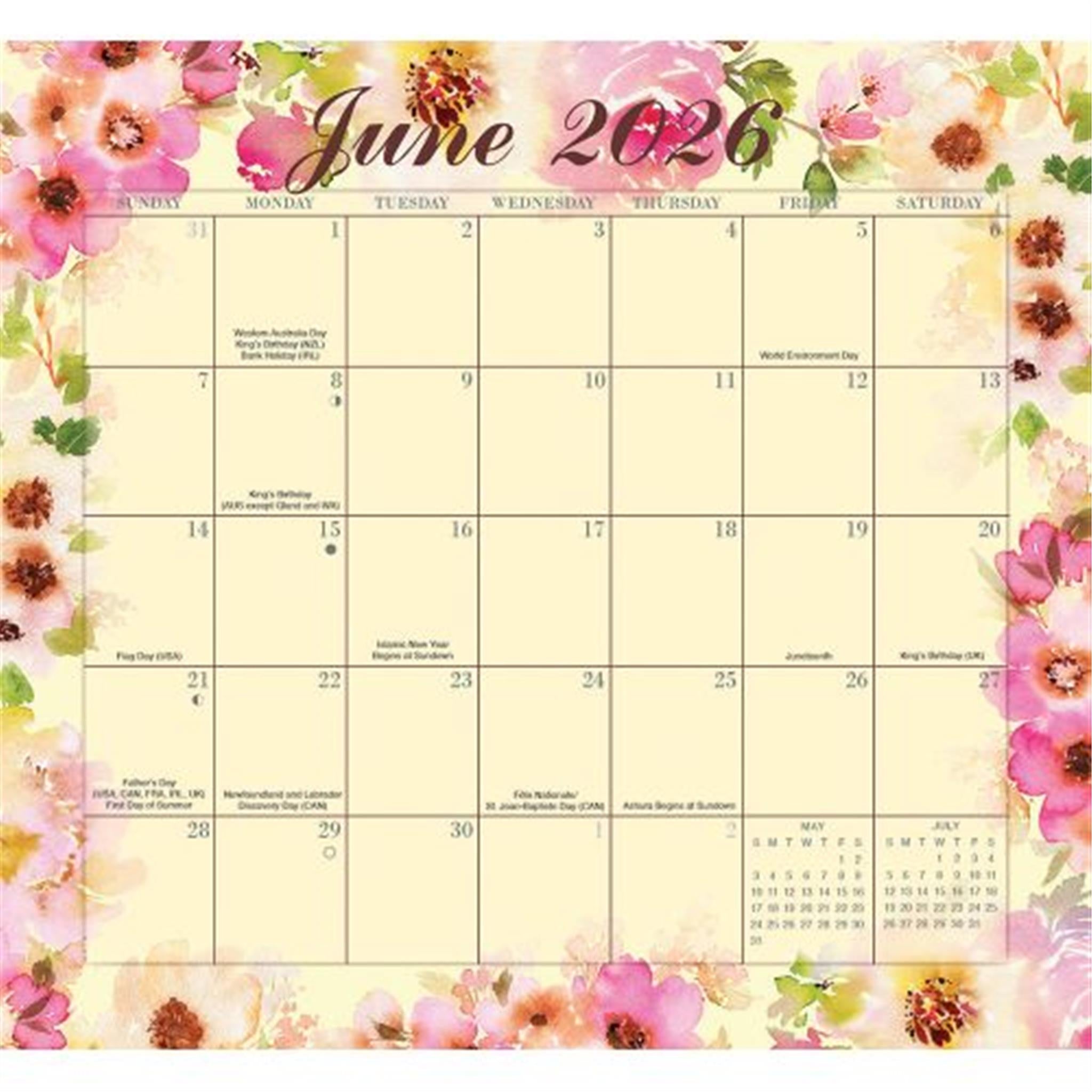 Calendrier mural exclusif Floral Jumbo Magic Grip 2025-2026