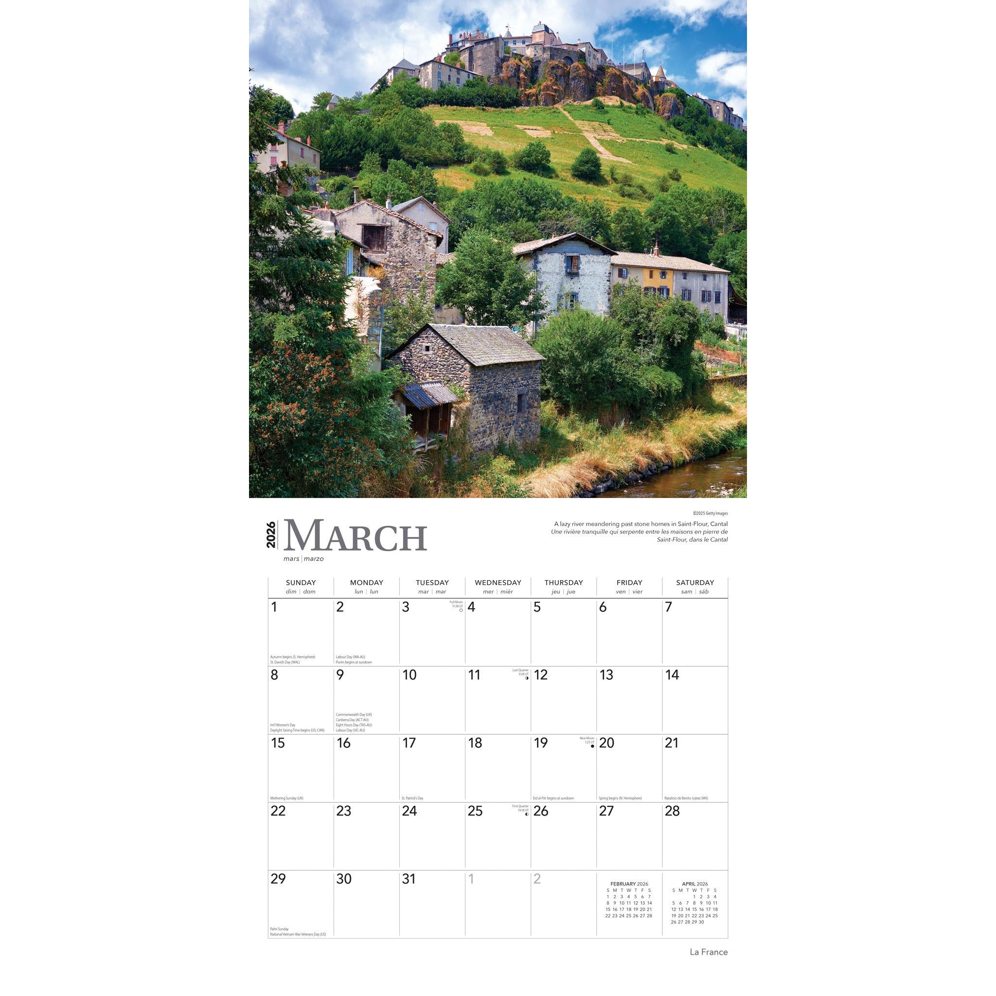 France La France Bilingual 2026 Wall Calendar - Online Only