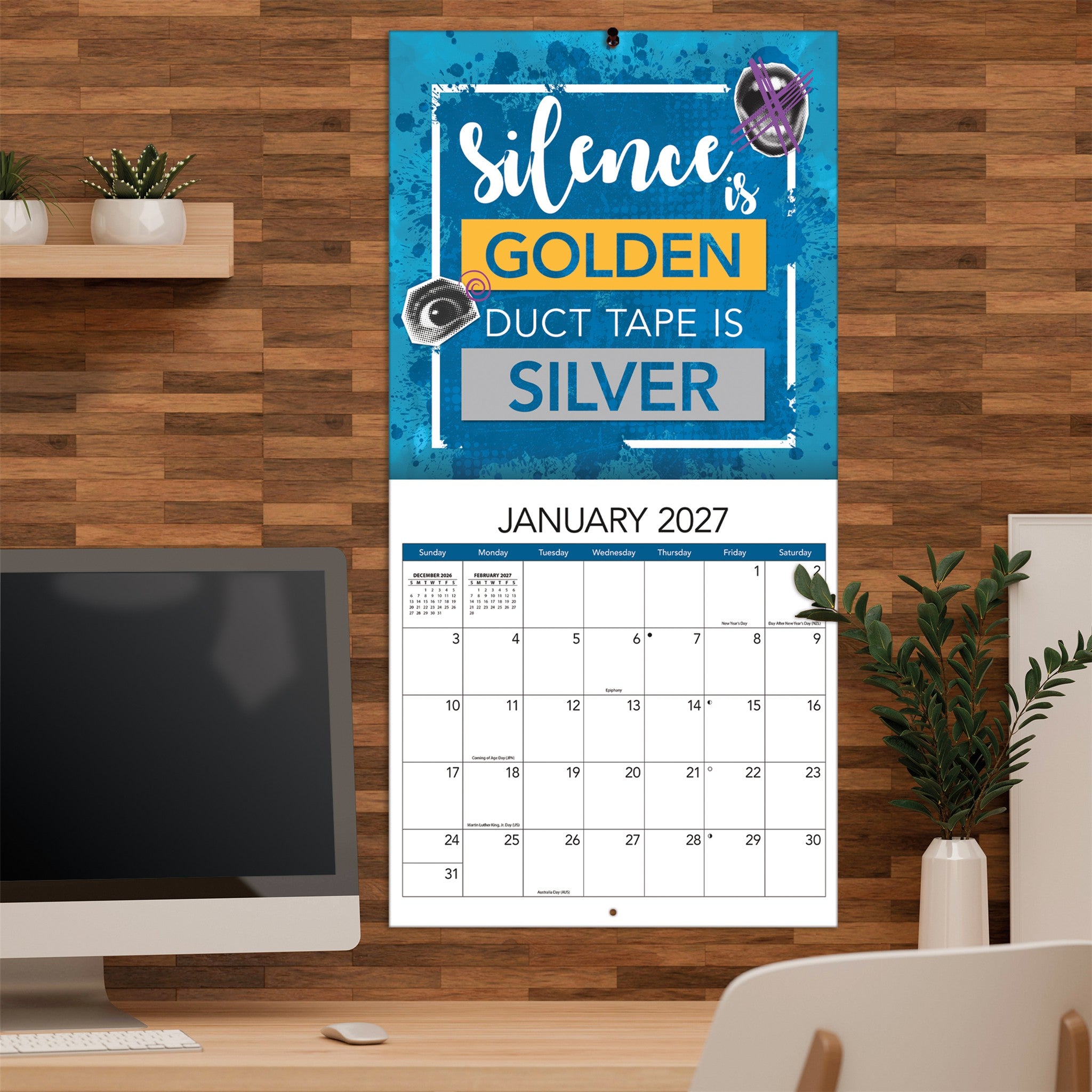 Calendrier mural 2027 « Sarcasm My Love Language » - Exclusivement en ligne