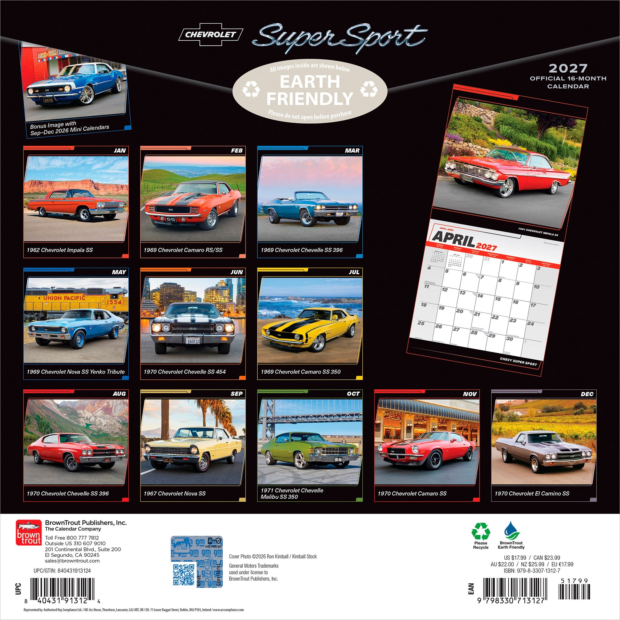 Chevy Super Sport 2027 Wall Calendar - Online Only