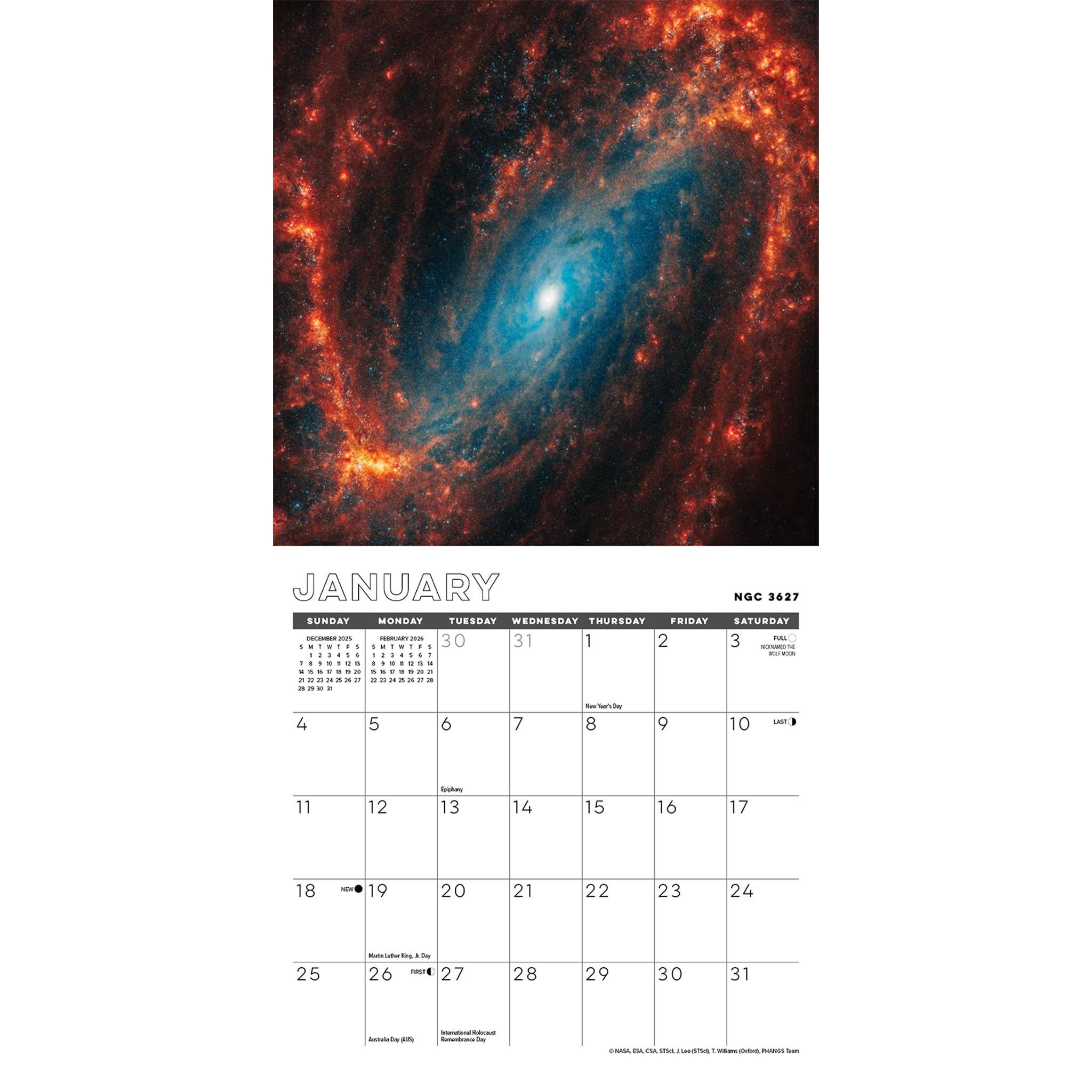 Mini-calendrier astronomique 2026 - Disponible uniquement en ligne