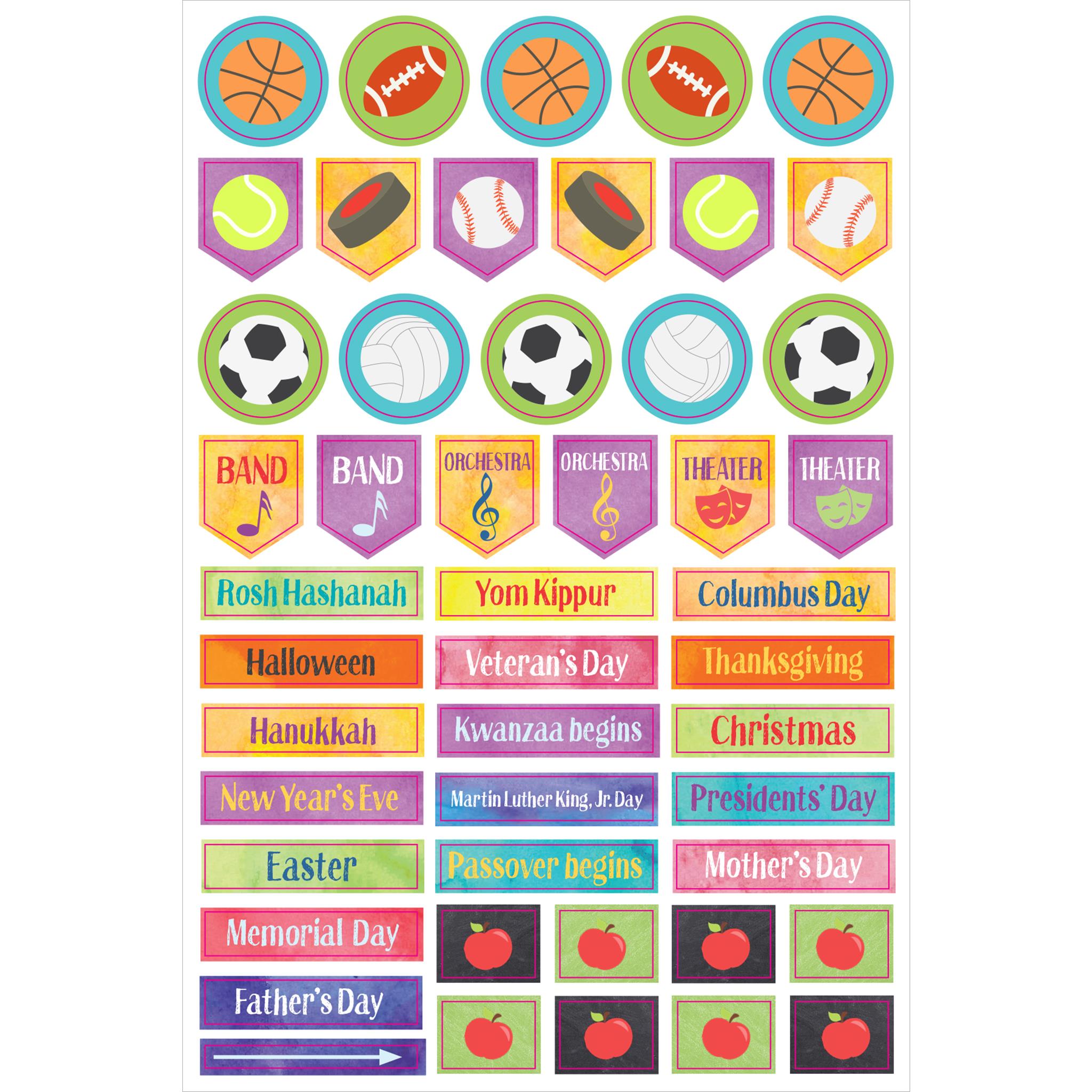 Autocollants pour agenda d'enseignant