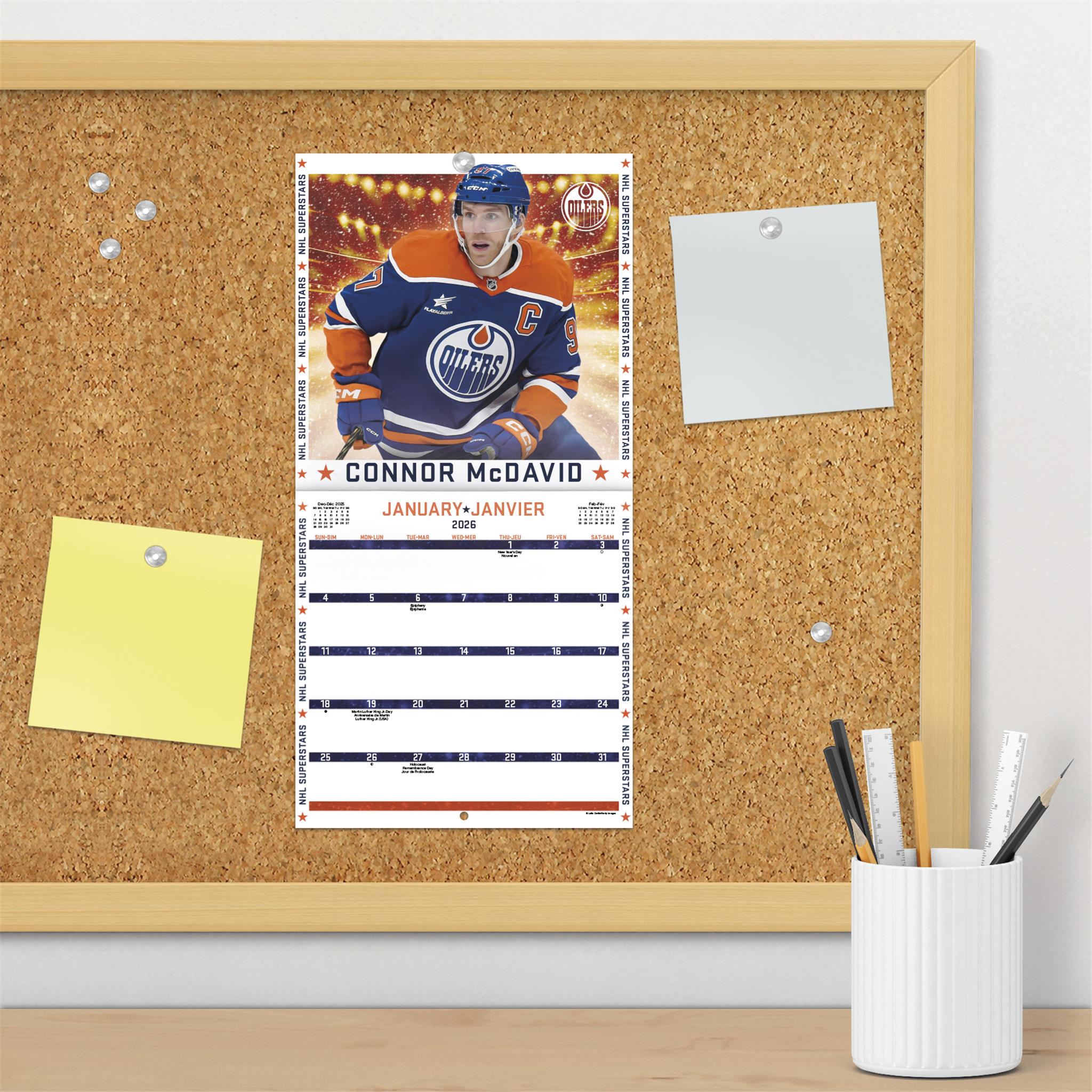 Mini-calendrier bilingue des superstars de la LNH 2026