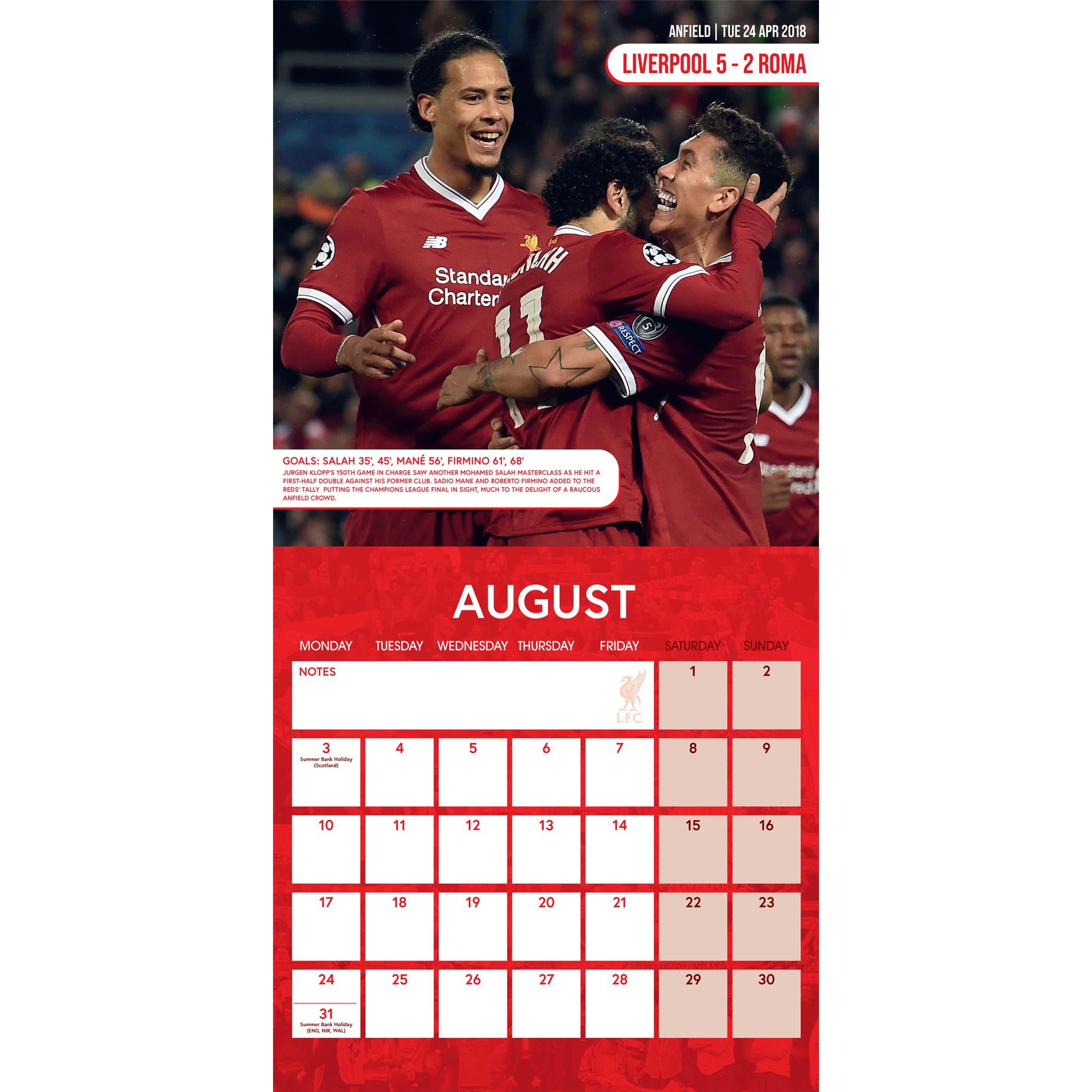 Liverpool 2026 Wall Calendar