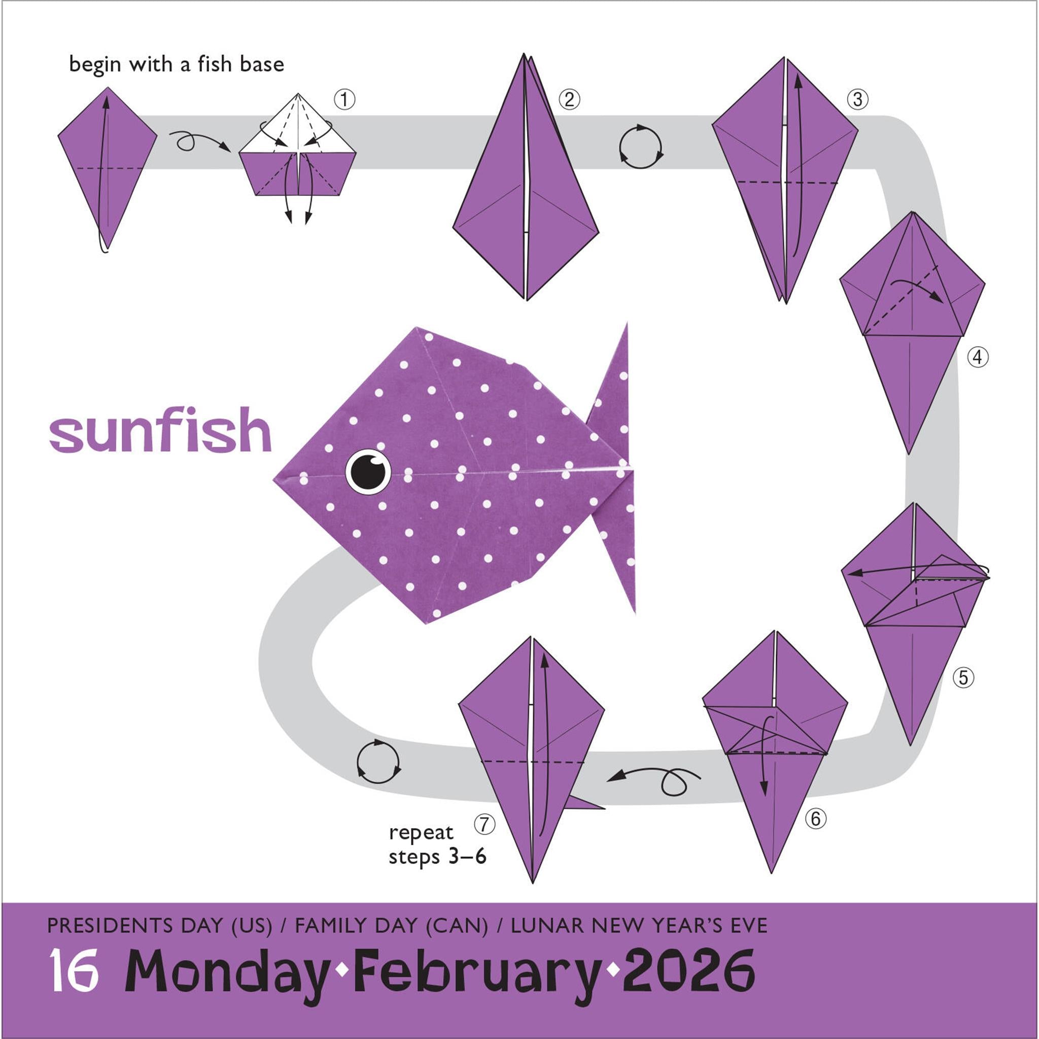 Calendrier Origami 2026