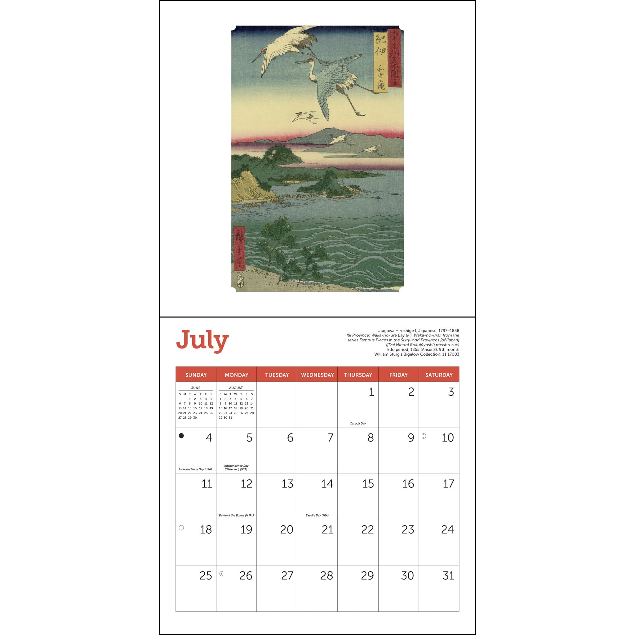 Mini-calendrier 2027 Estampes japonaises MFA Boston